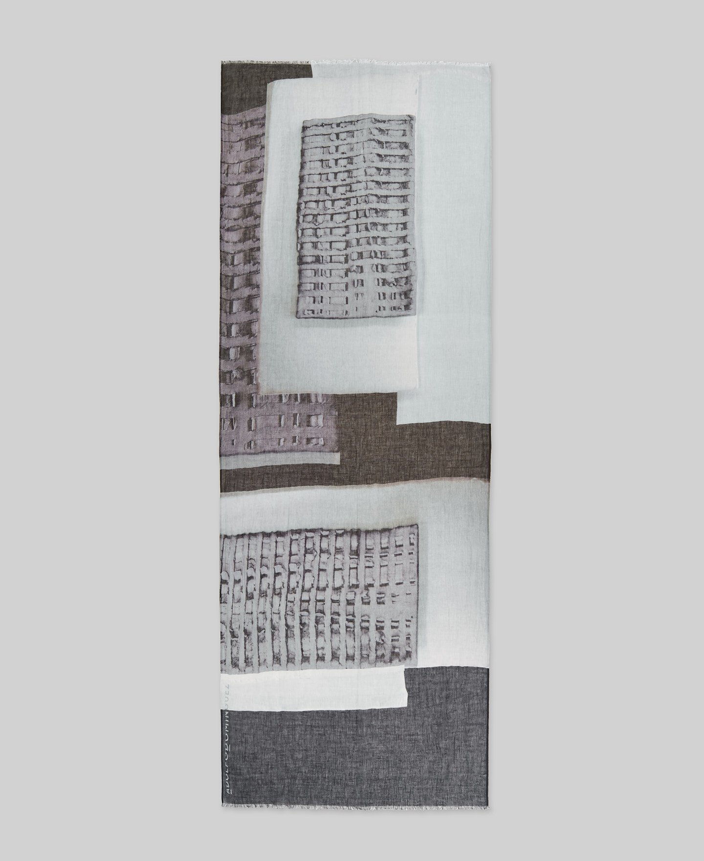 Printed linen and cotton shawl cotton image number 0