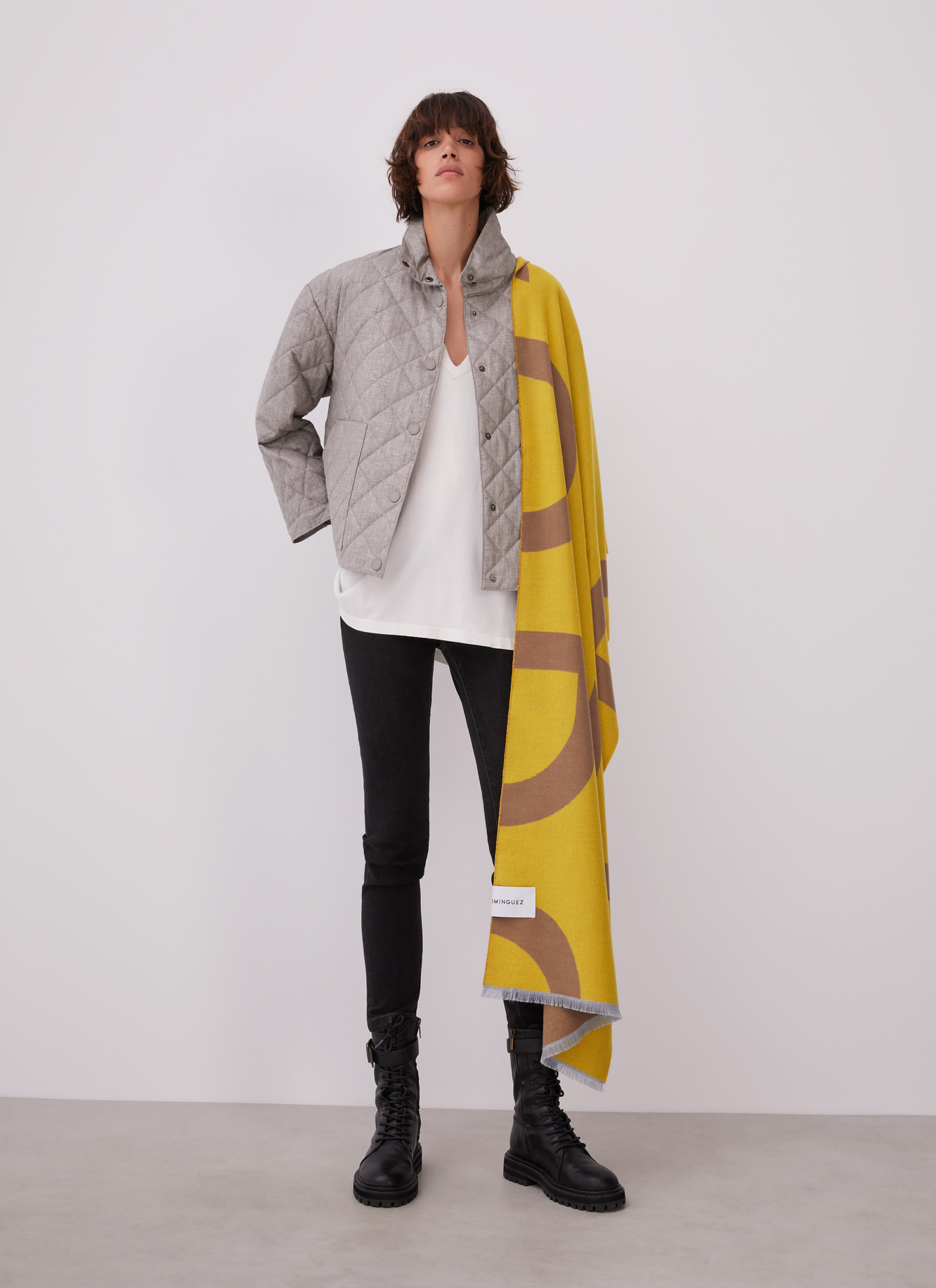 Foulard bicolor con logo image number 4