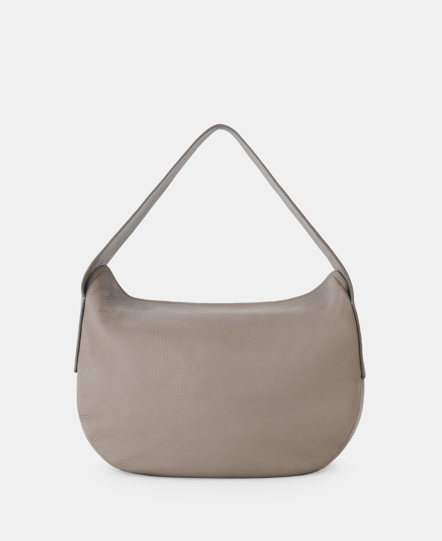 Grained leather horizontal hobo bag image number 0