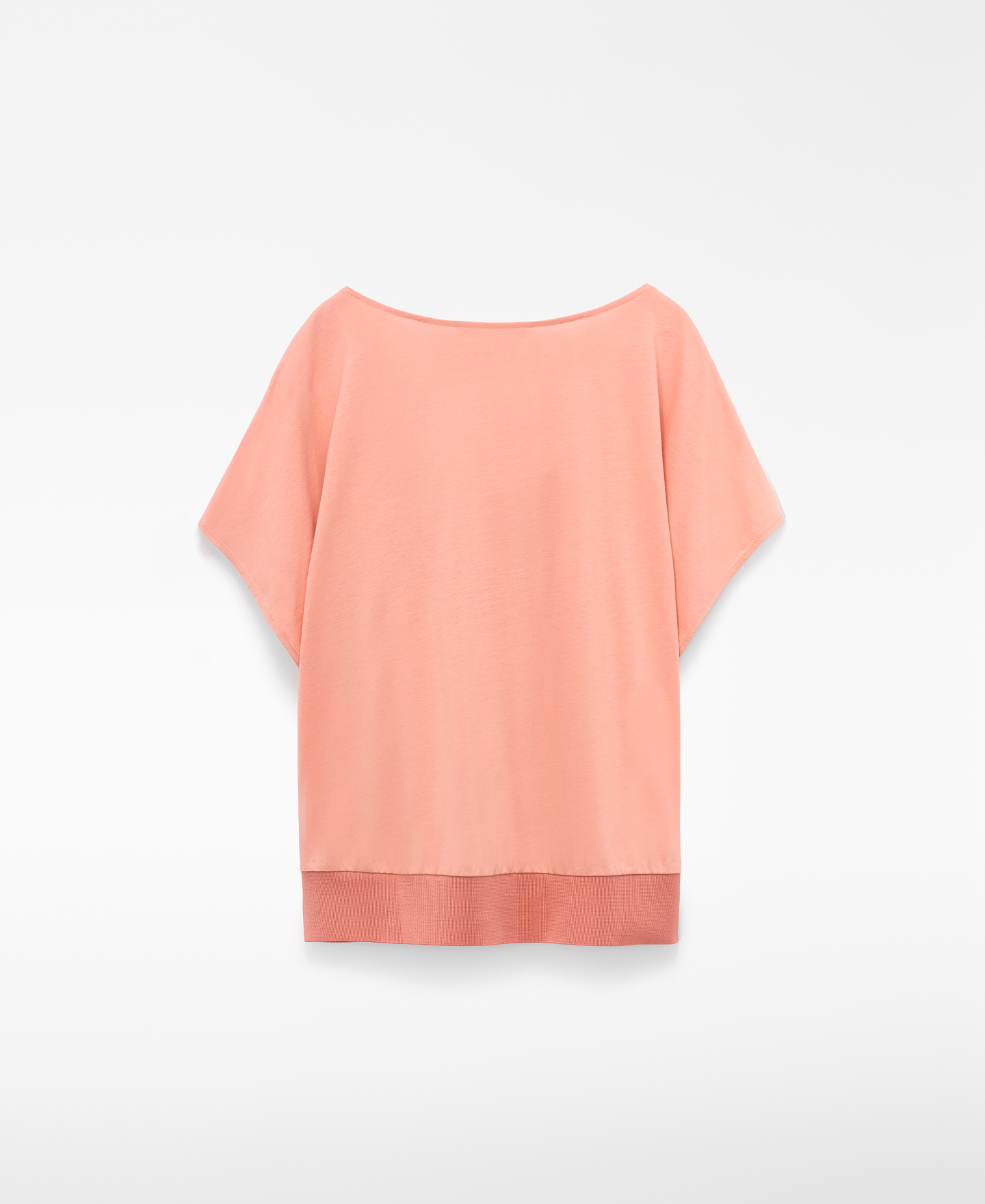 T-Shirt aus doppeltem Gewebe mit drapiertem Ausschnitt image number 5