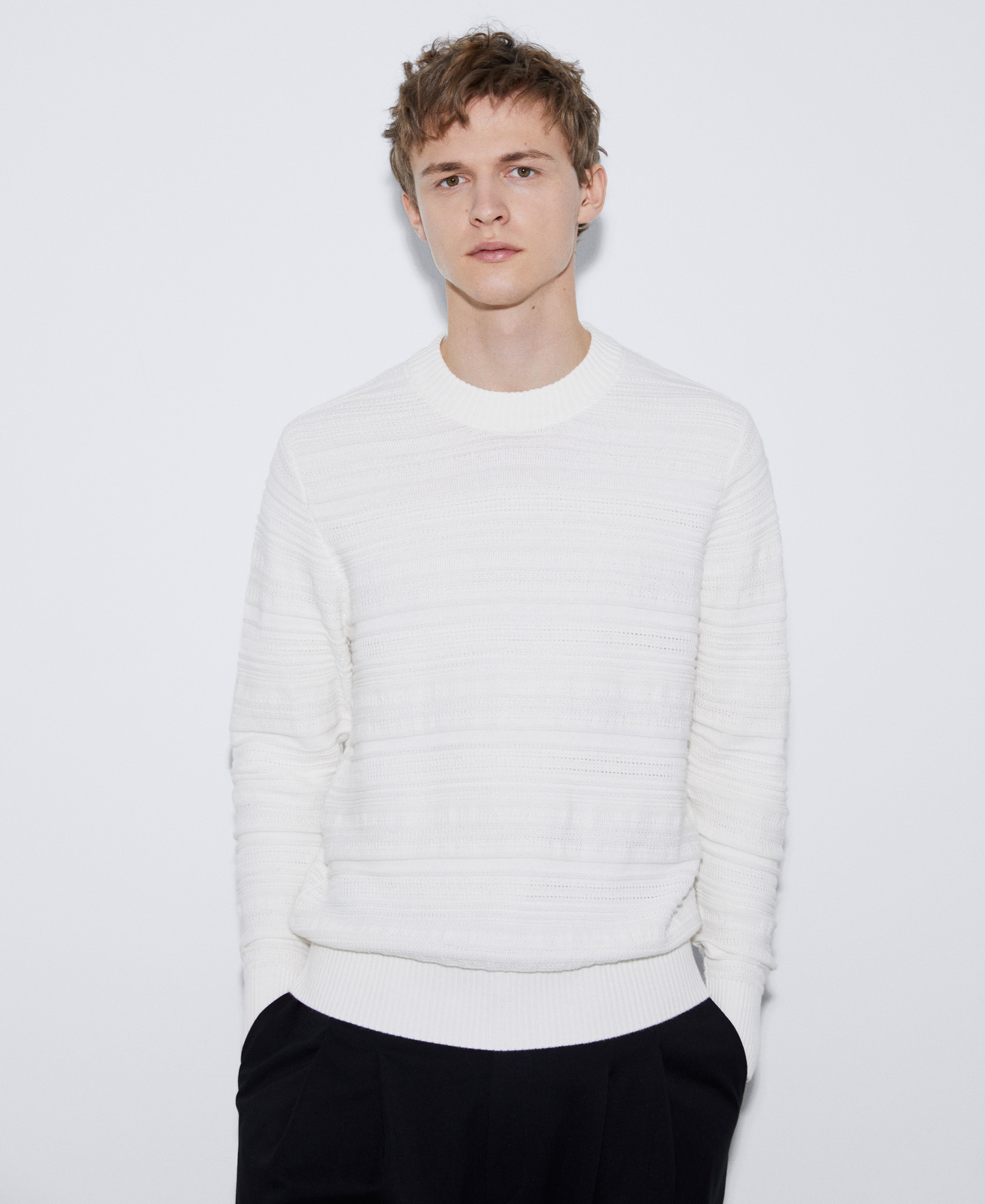 Responsible cotton structured sweater image number 0