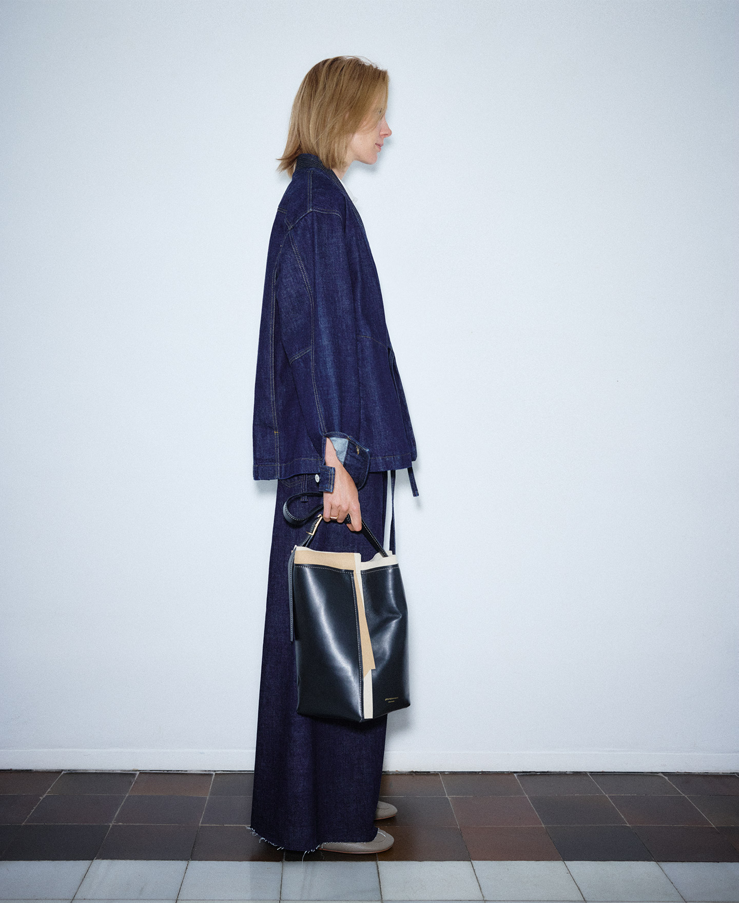 Cotton denim kimono woman image number 3