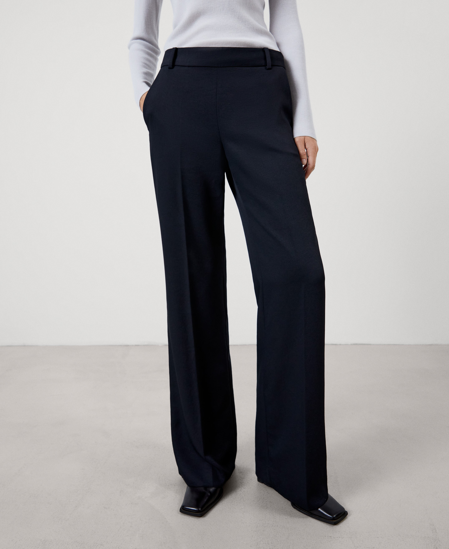 High-waisted palazzo trousers image number 0