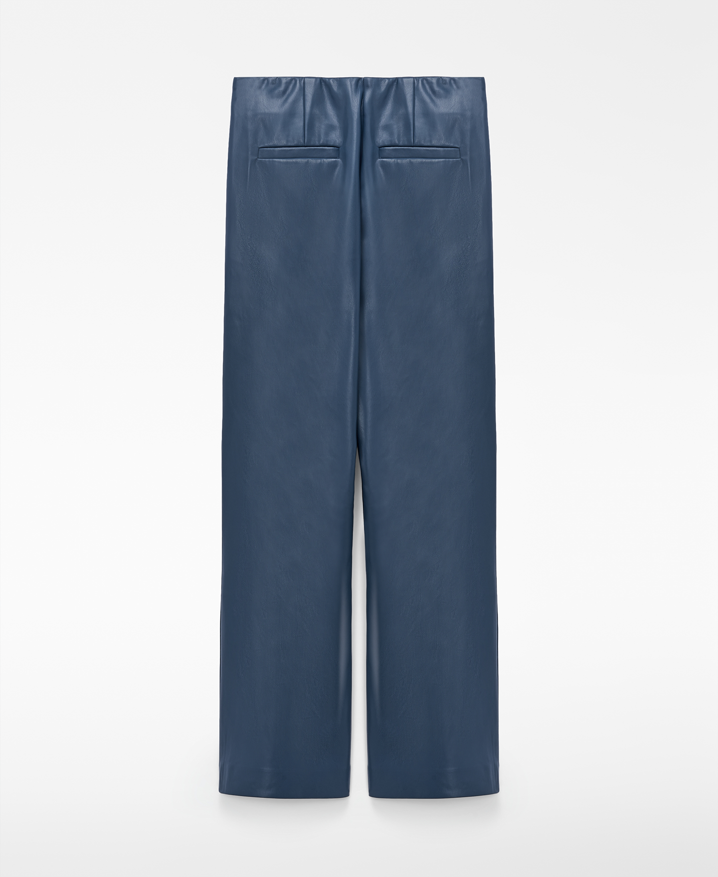 Leather-Non-Leather flare trousers image number 5