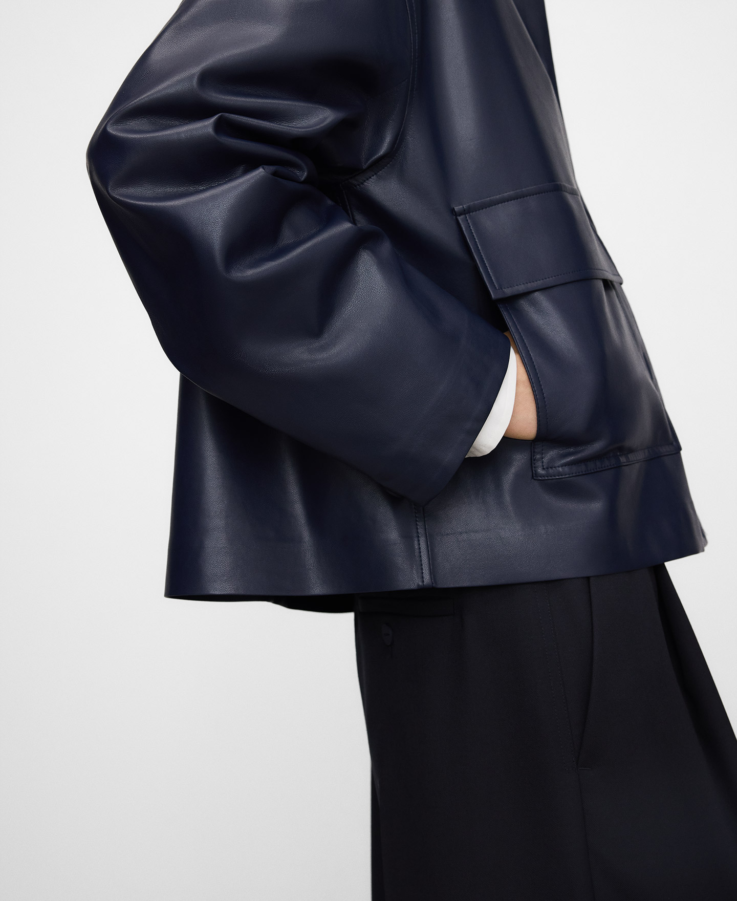 Camisa oversize em Pele N&atilde;o Pele image number 3