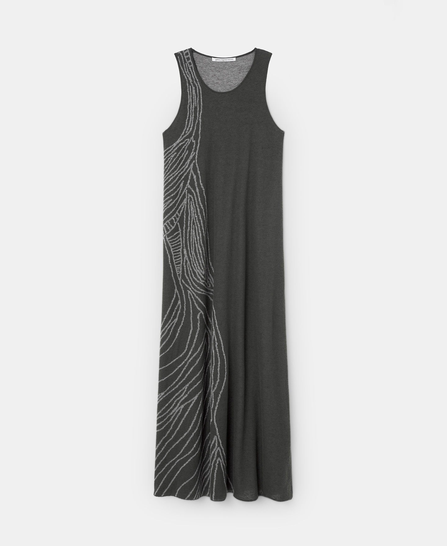 Two-tone jacquard linen dress image number 4