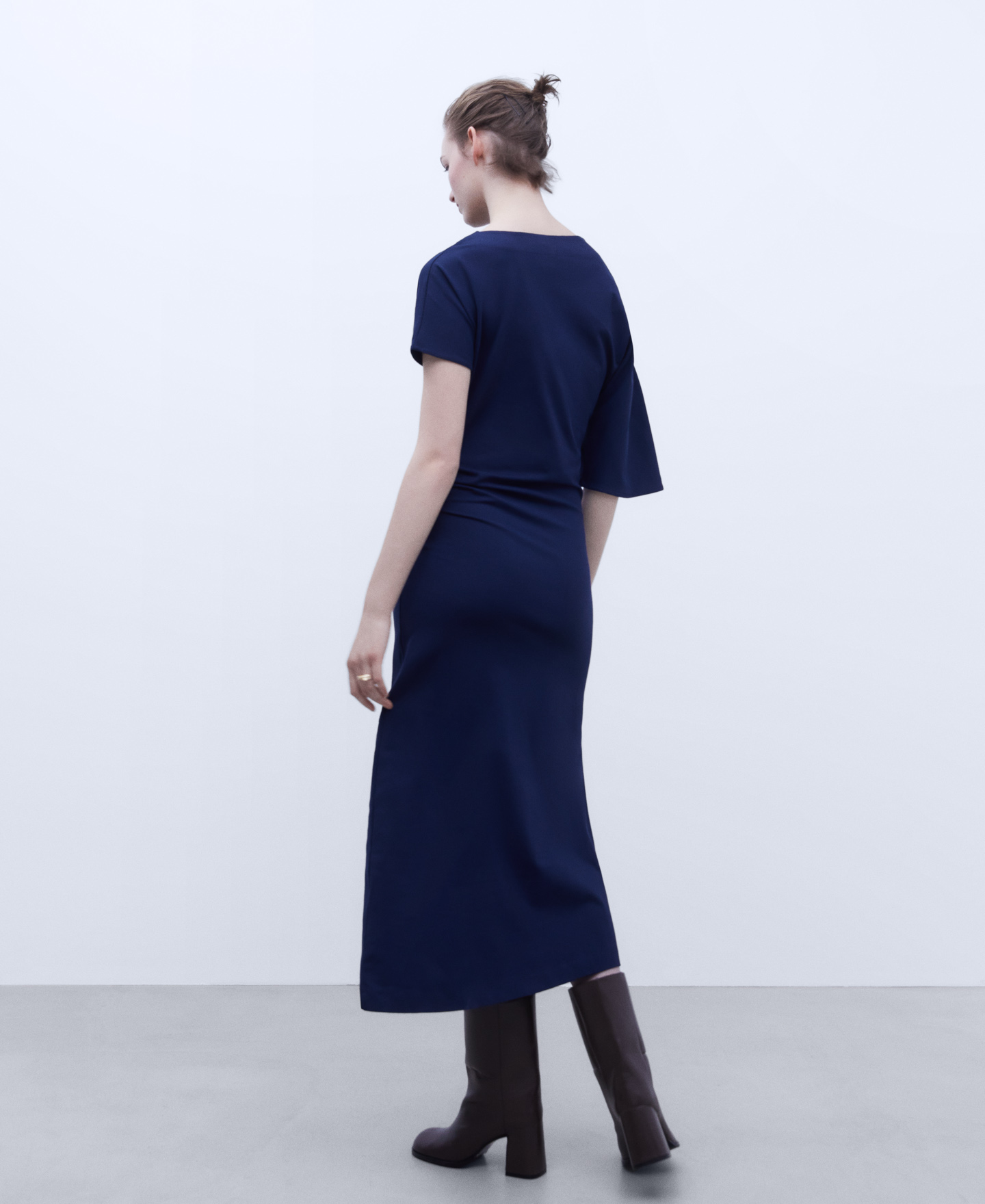 Organic cotton asymmetric dress image number 2