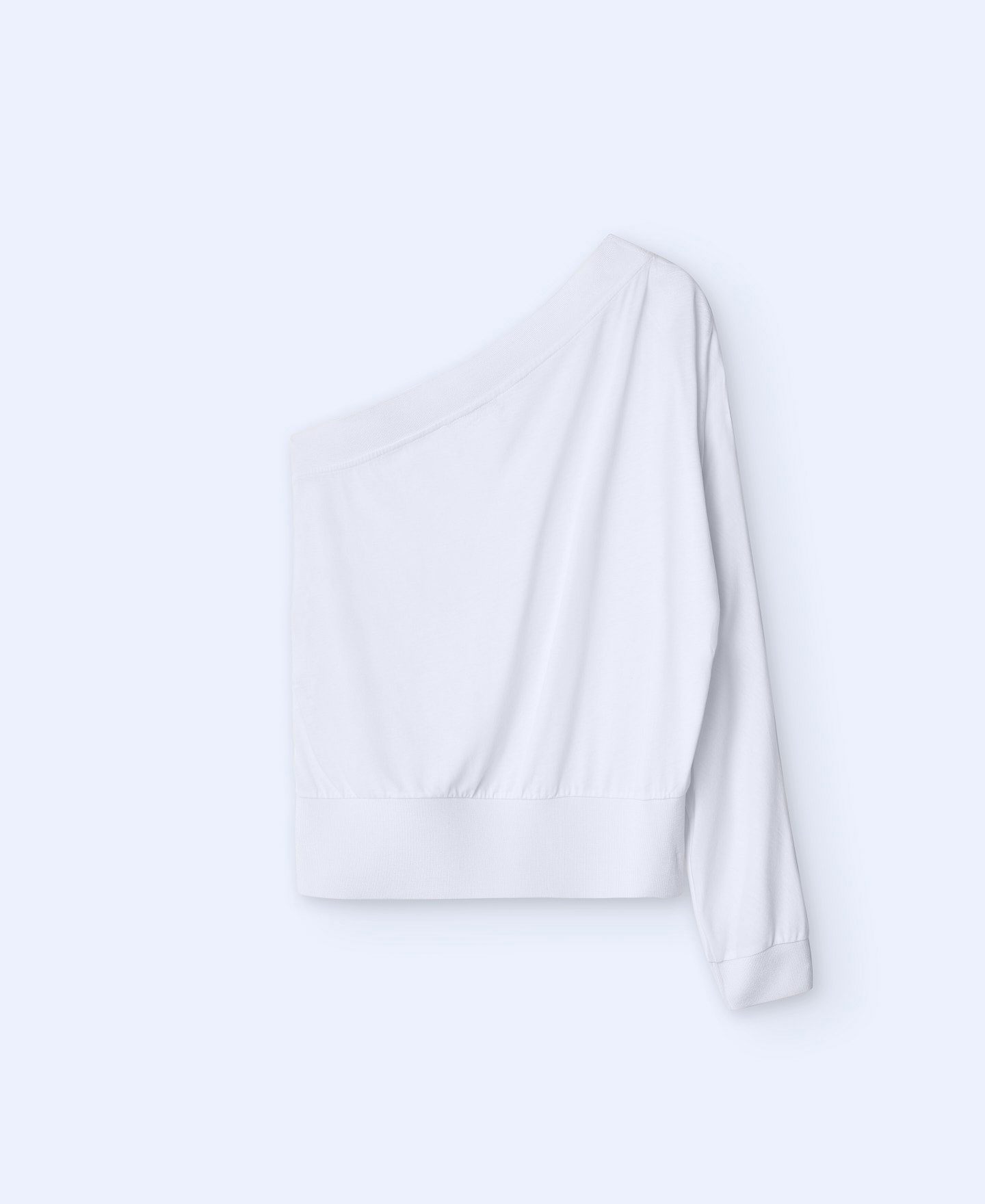 Asymmetric neckline fluid t-shirt image number 5