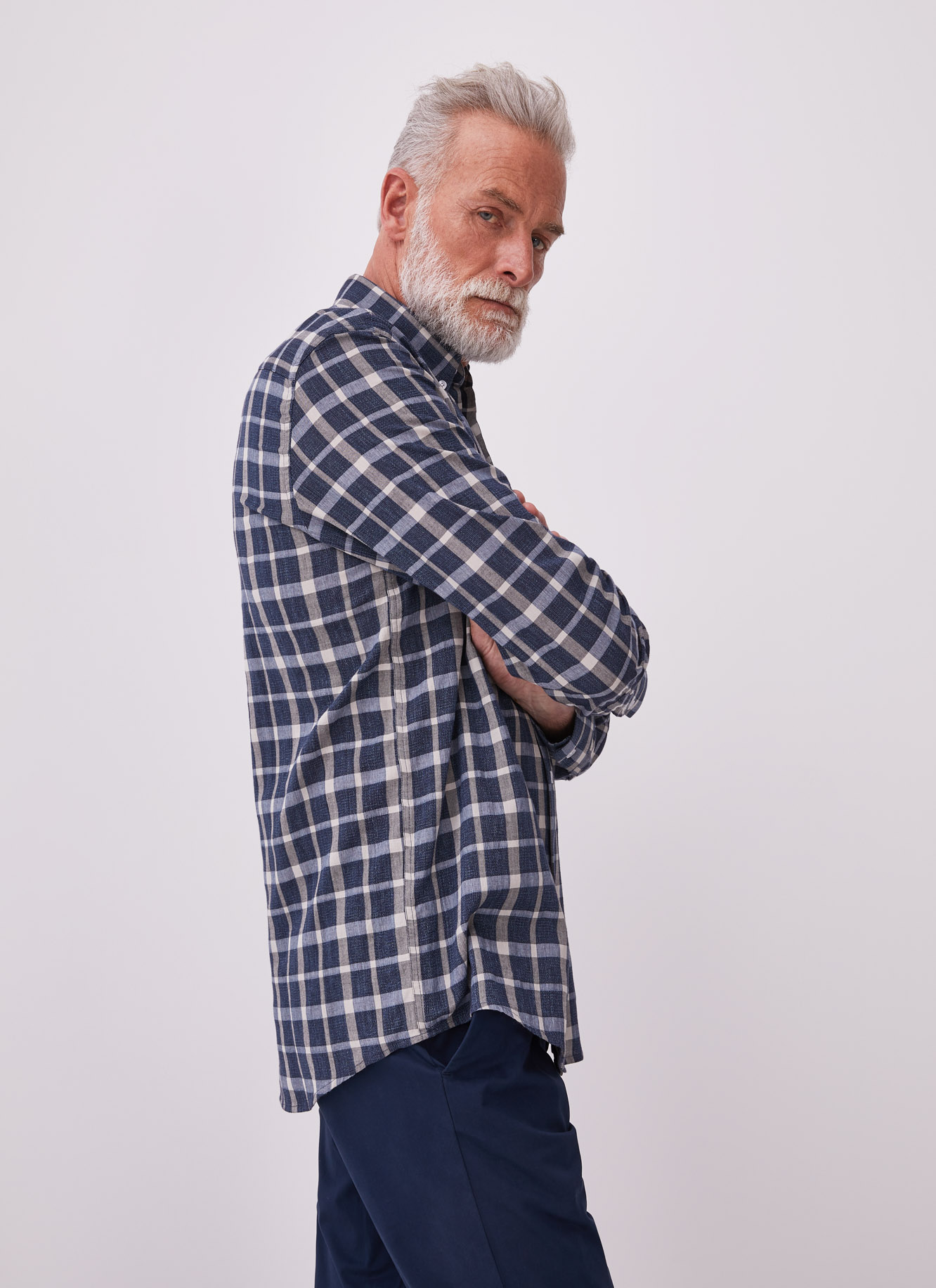 Camisa de cuadros en algodón image number 3