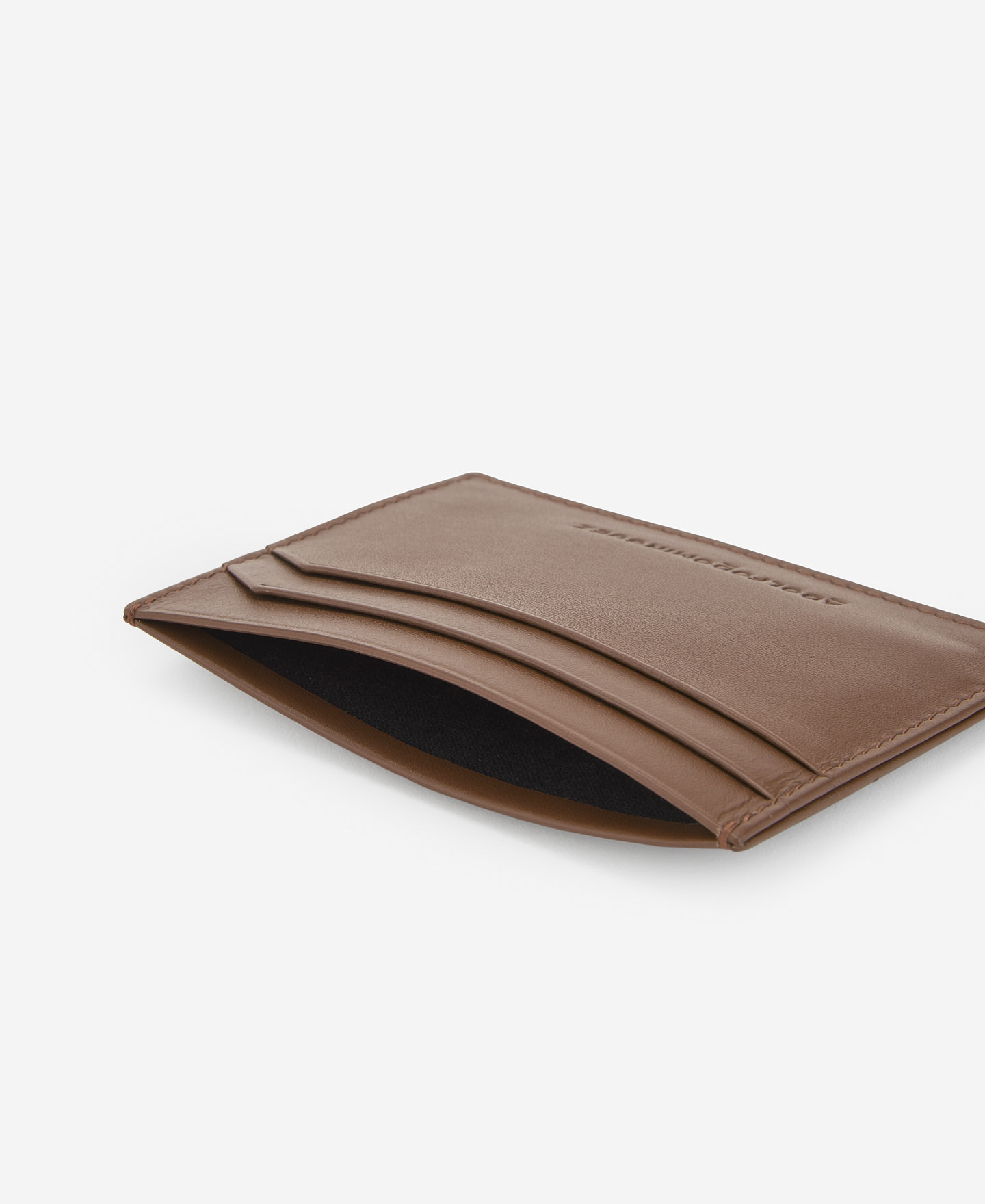 Brown leather cardholder image number 2