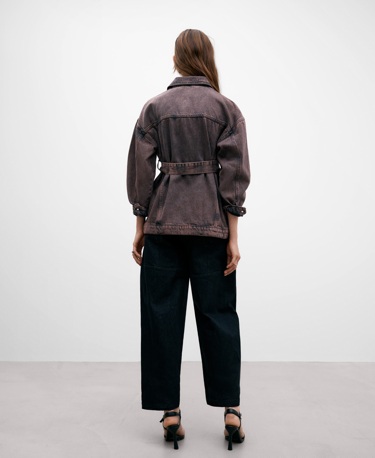 Denim long jacket image number 2