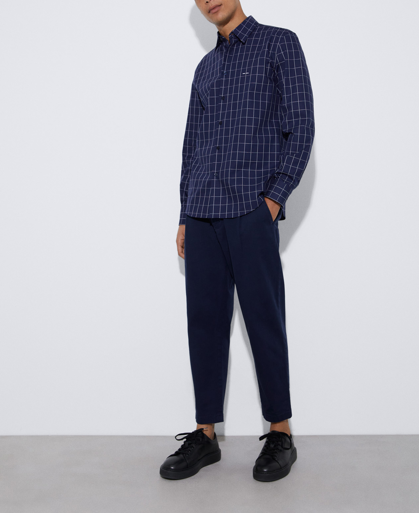 Plaid cotton shirt image number 1