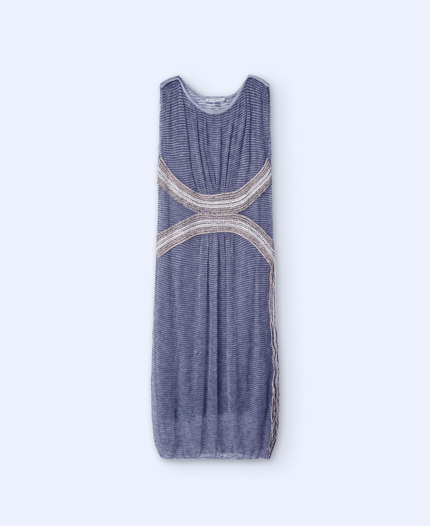 Long dress with jacquard details image number 2