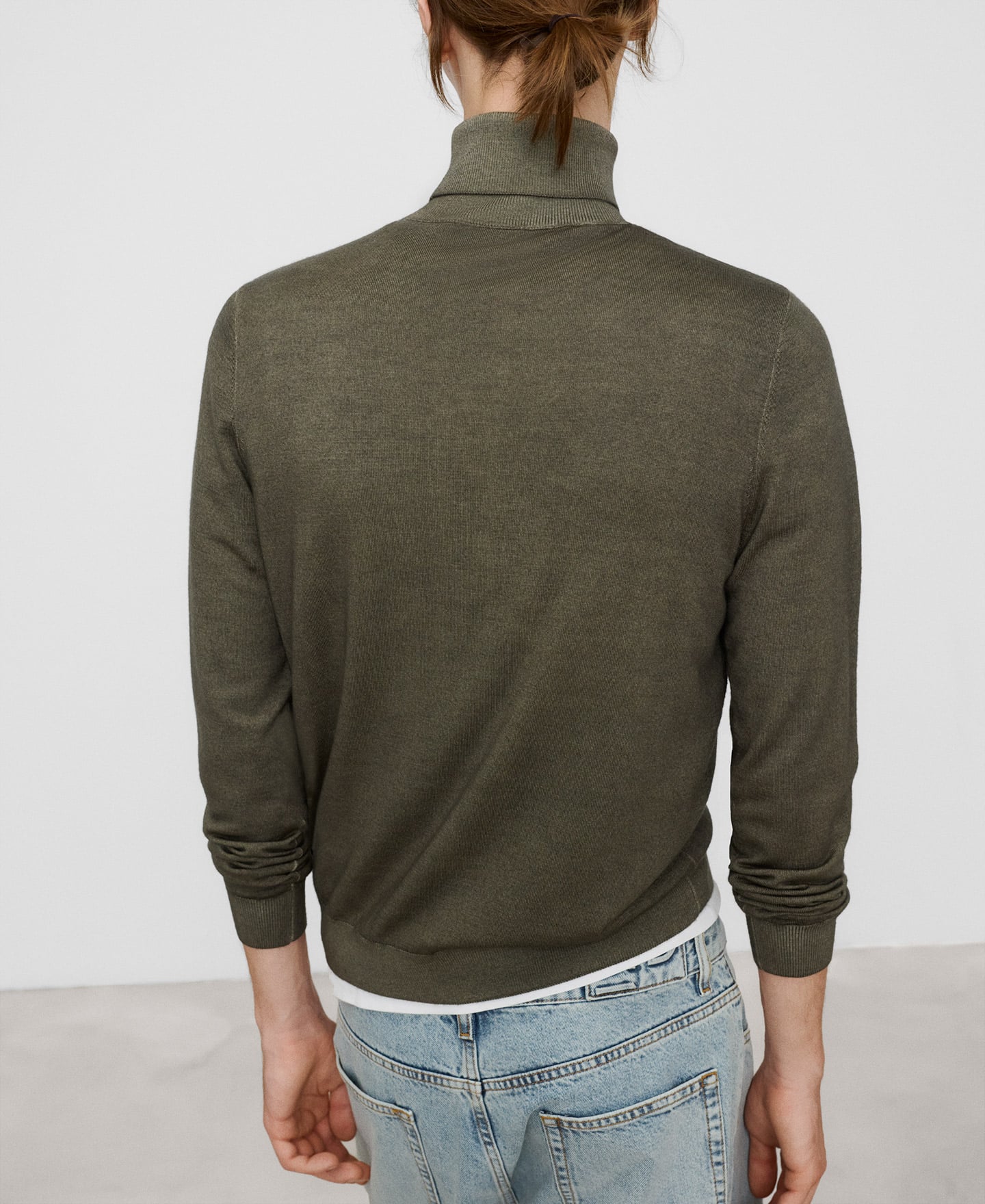 Garment-dyed merino wool sweater image number 2
