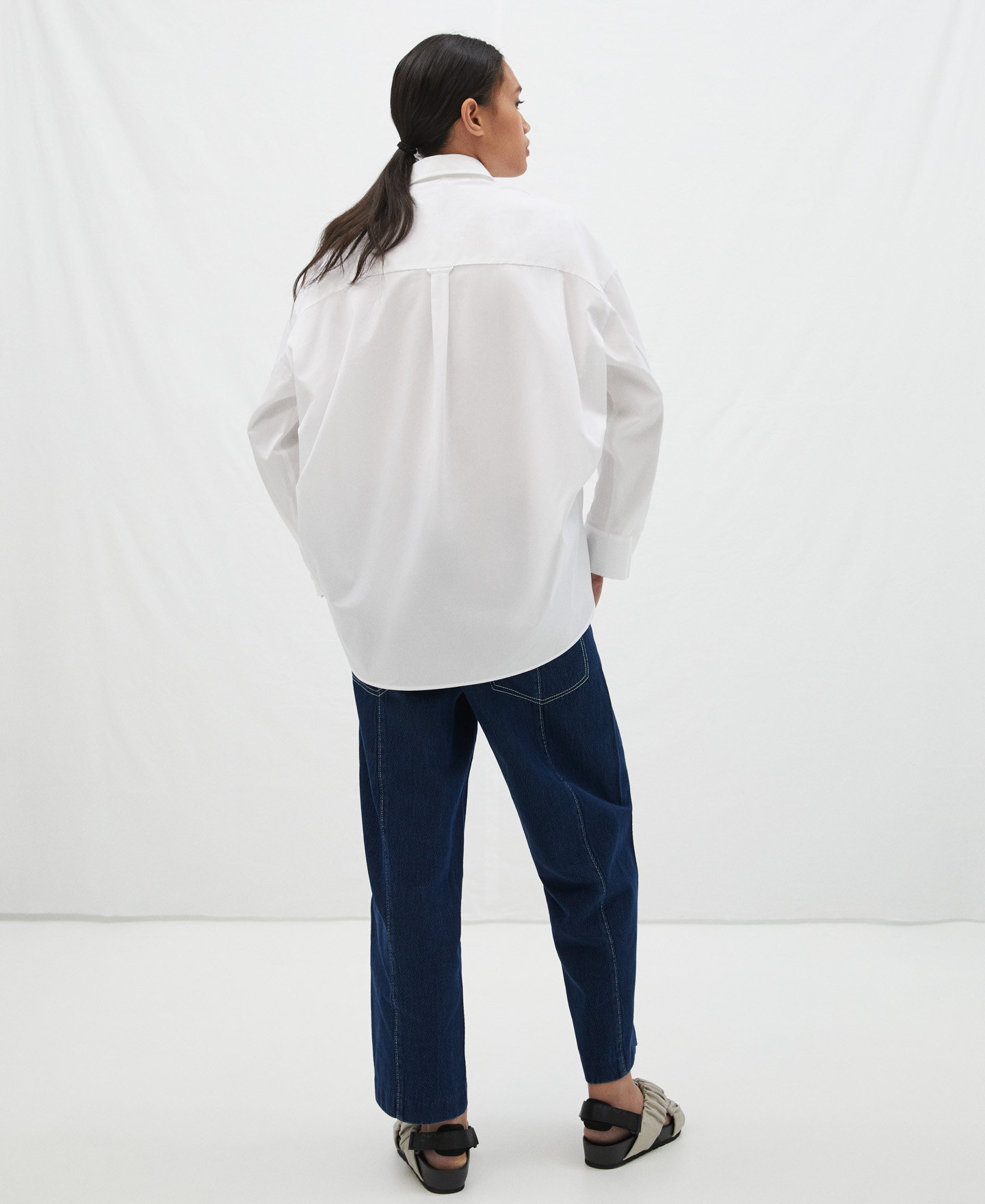 Camisa oversize en algodón image number 2
