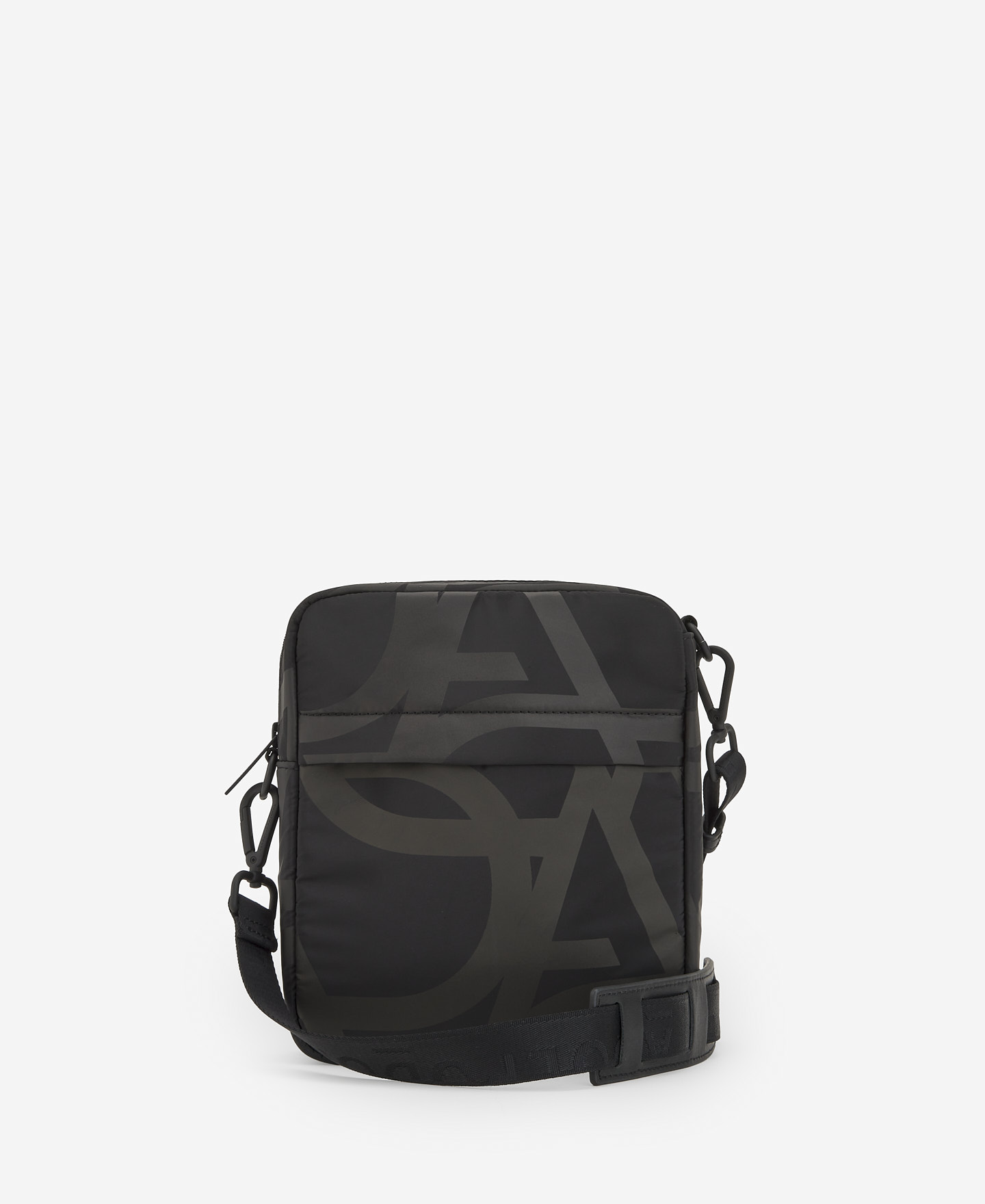 Black monogram print crossbody bag image number 0