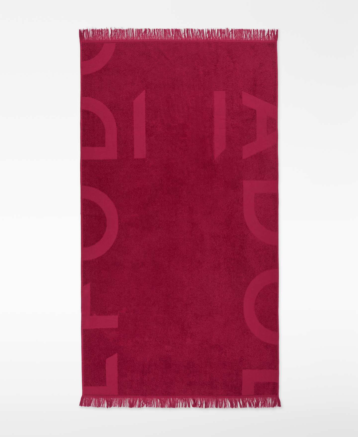 Jacquard maxi logo beach towel image number 0