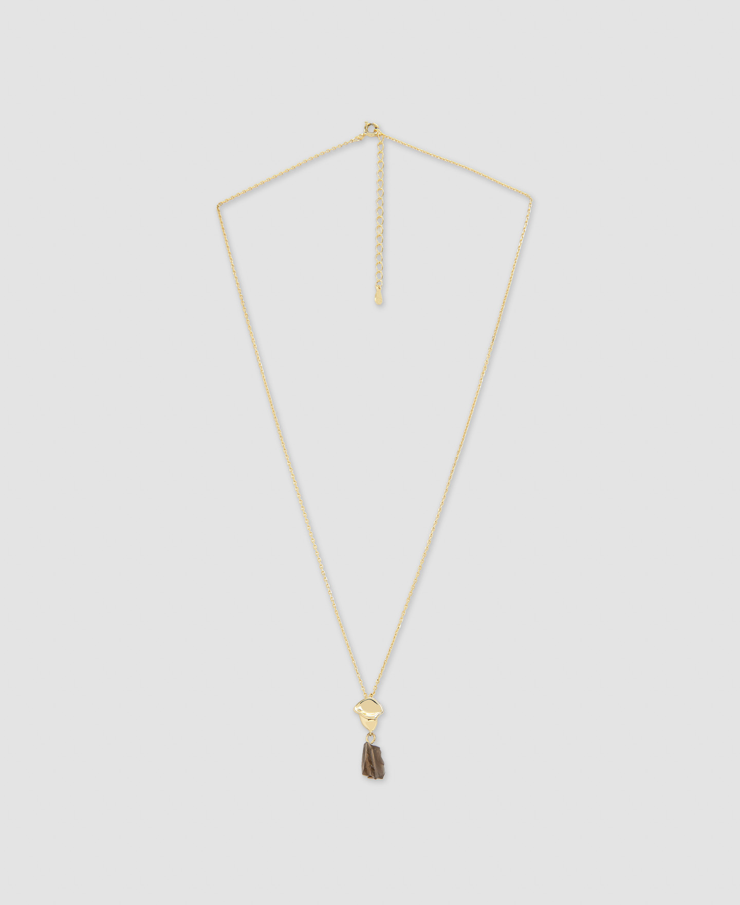 Silver and natural stone necklace image number 0