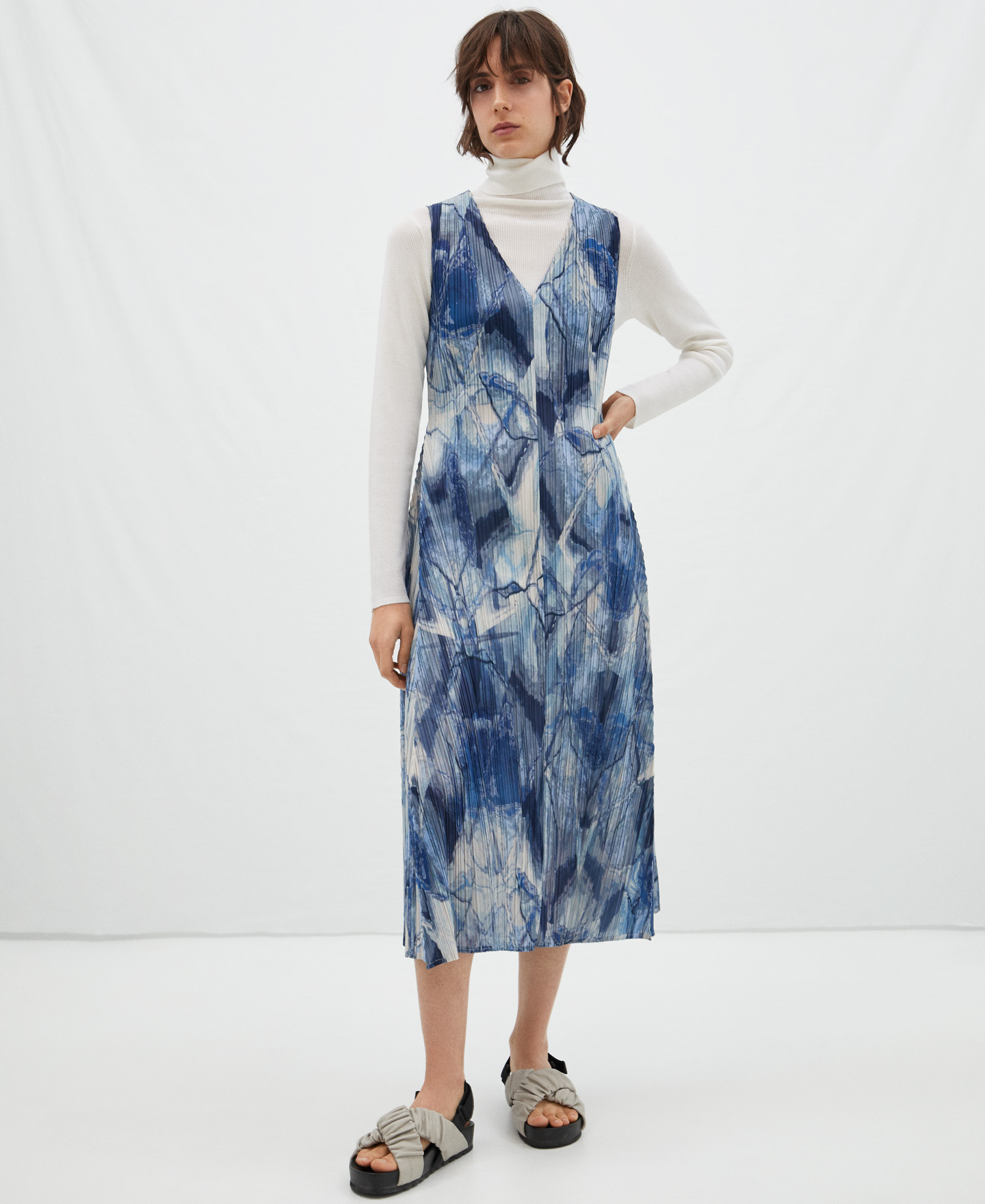 Atlantic print sleeveless dress image number 0