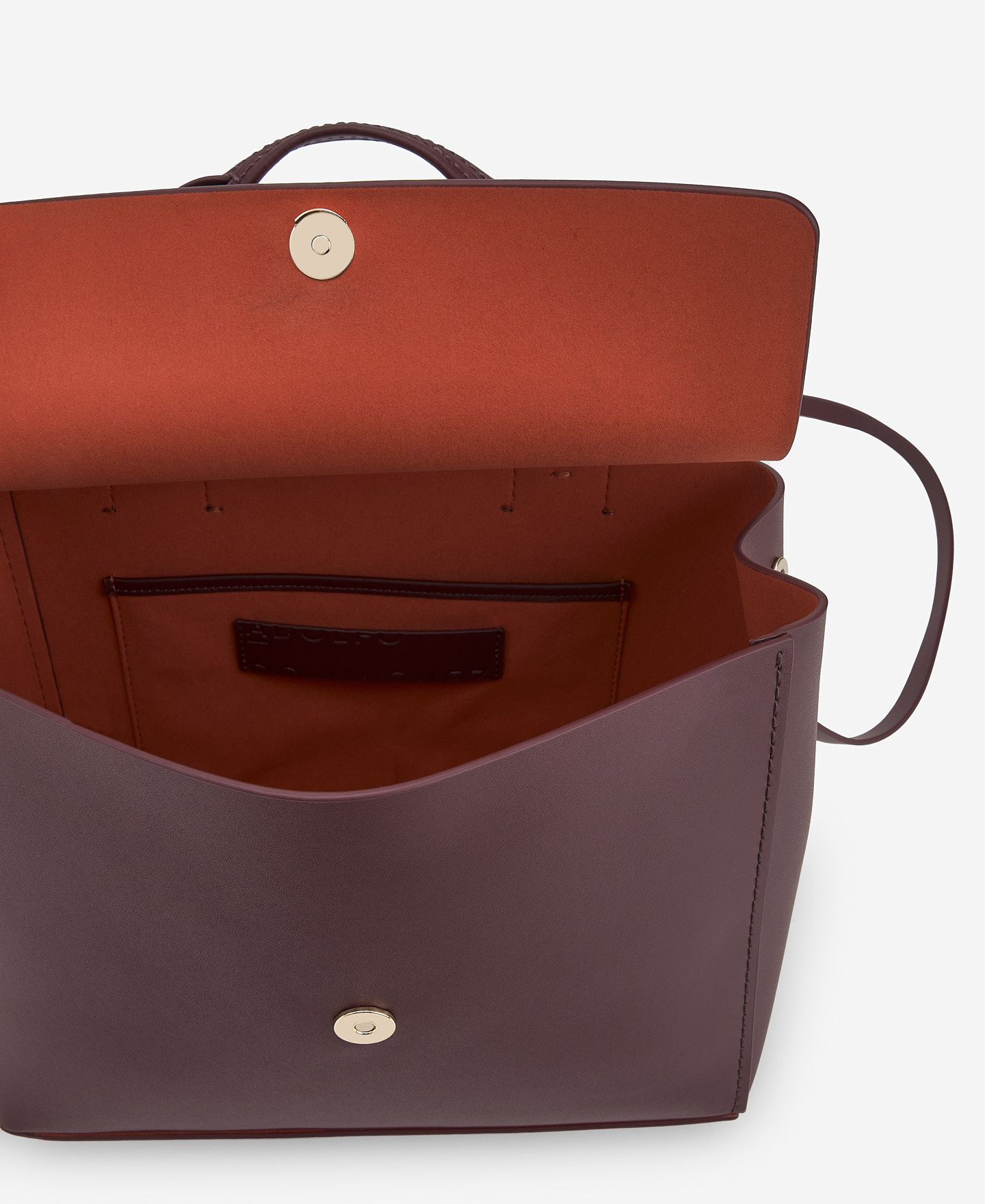 Responsible leather maroon citybag image number 2