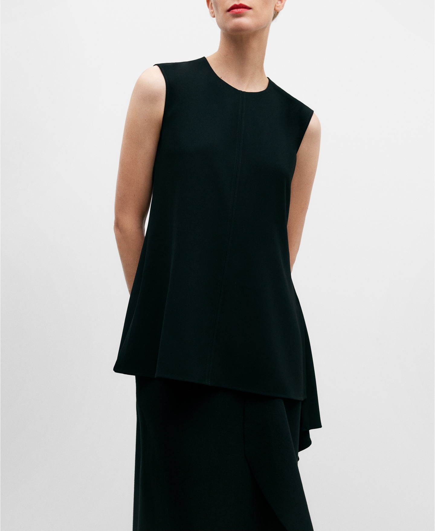 Top noir en polyester femme image number 0