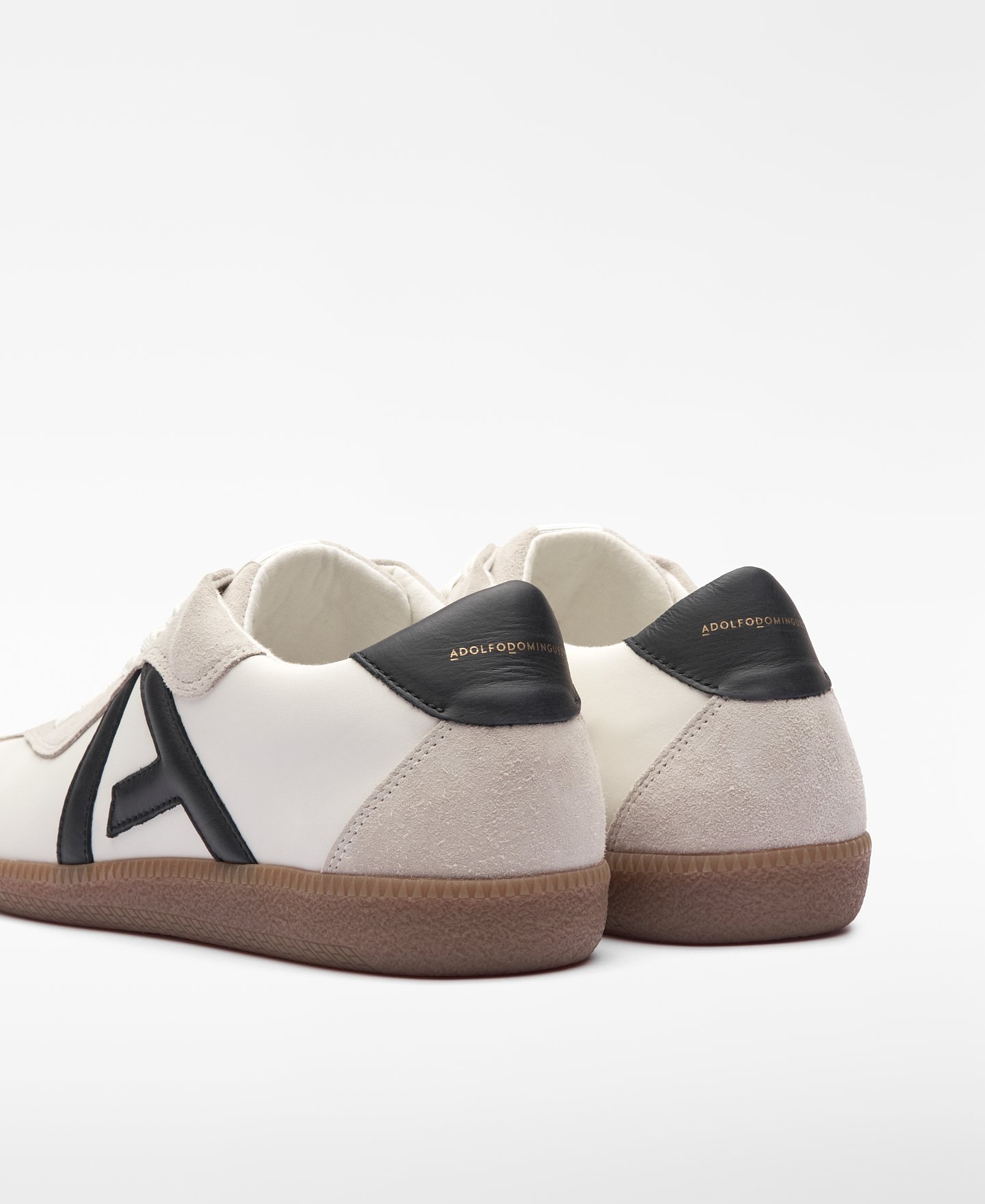 Leather and suede maxi logo sneaker image number 2