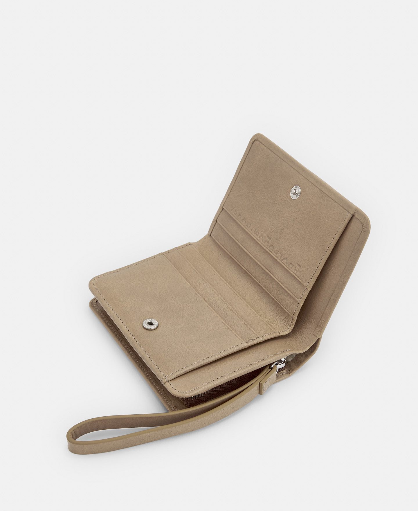 Cartera mediana en piel craquelada image number 1