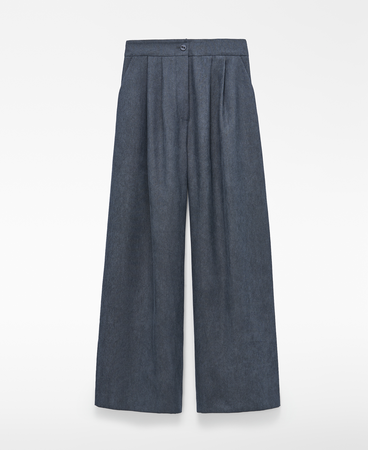 Micro-corduroy double-pleated trousers image number 4