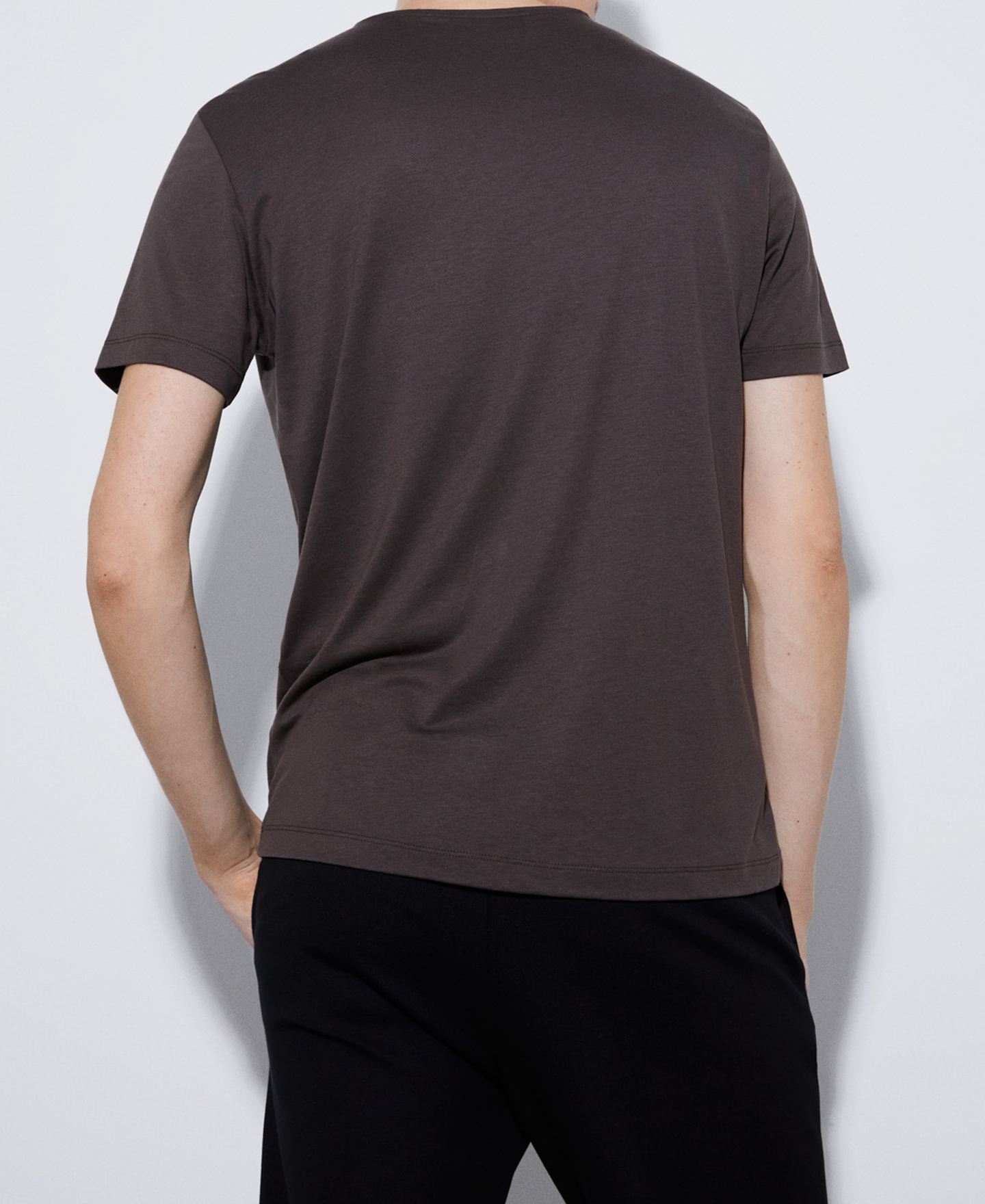 Camiseta cuello caja en lyocell image number 2