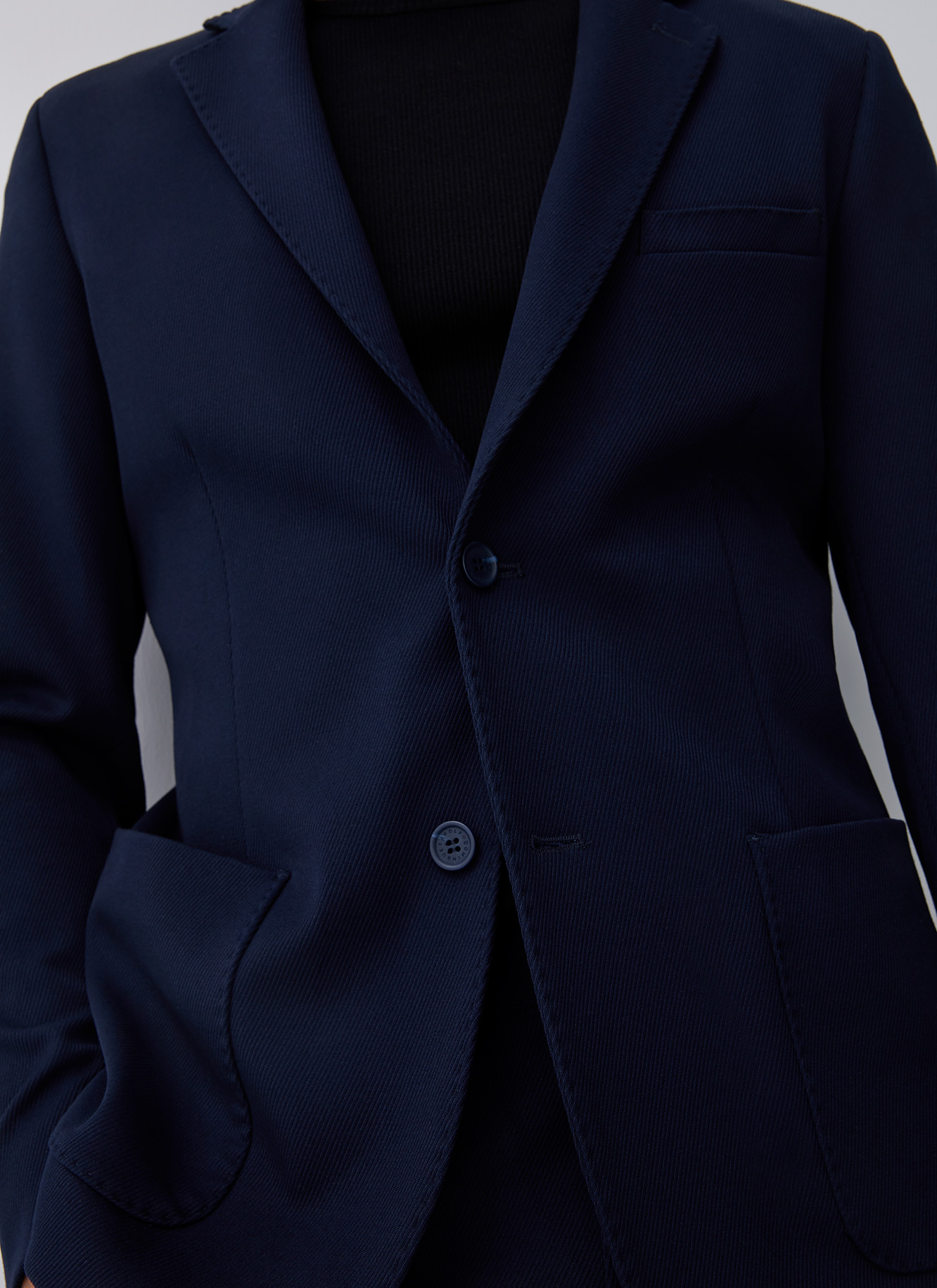 Textured twill blazer jacket image number 2