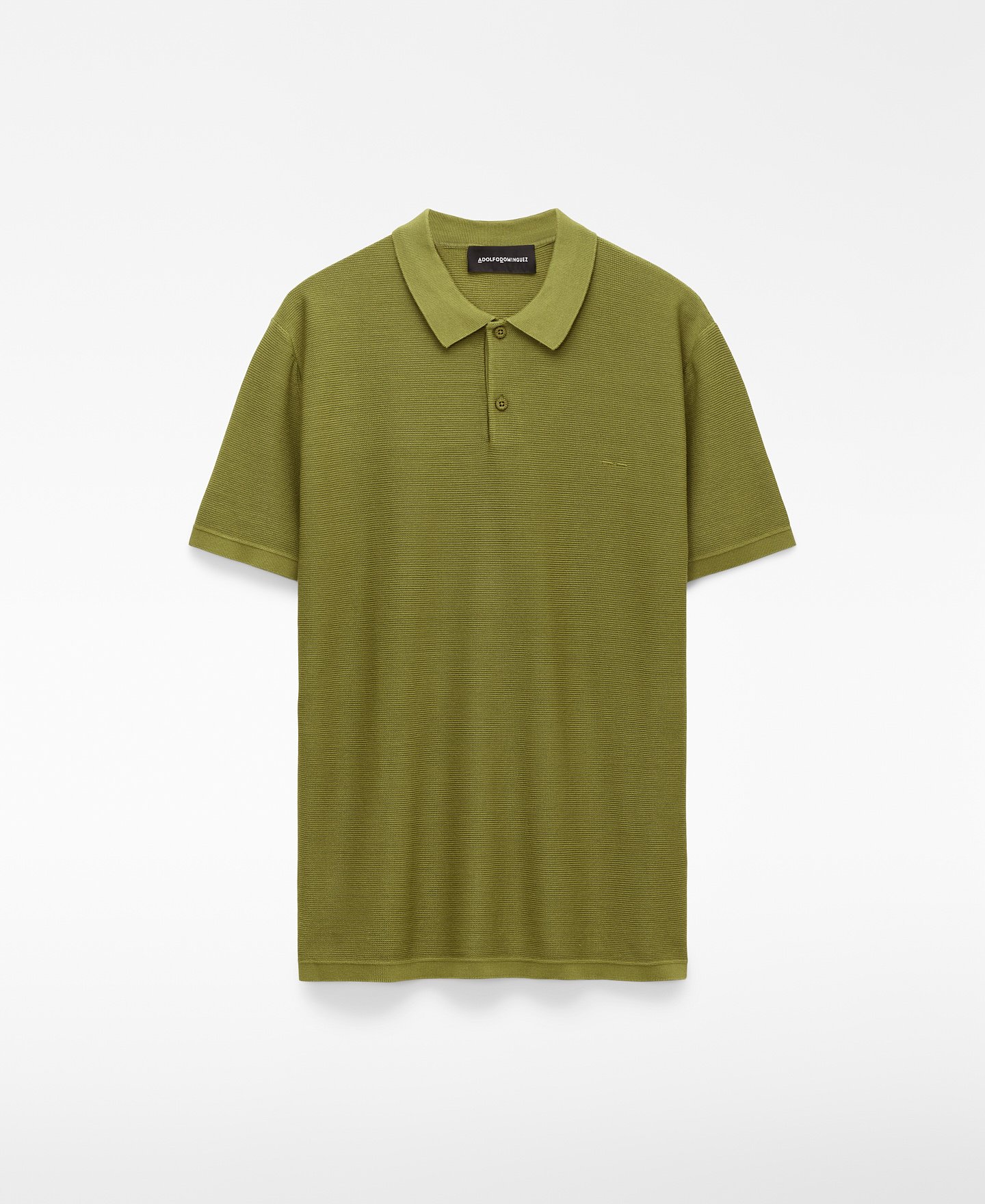 Regular fit structured knit polo shirt image number 4