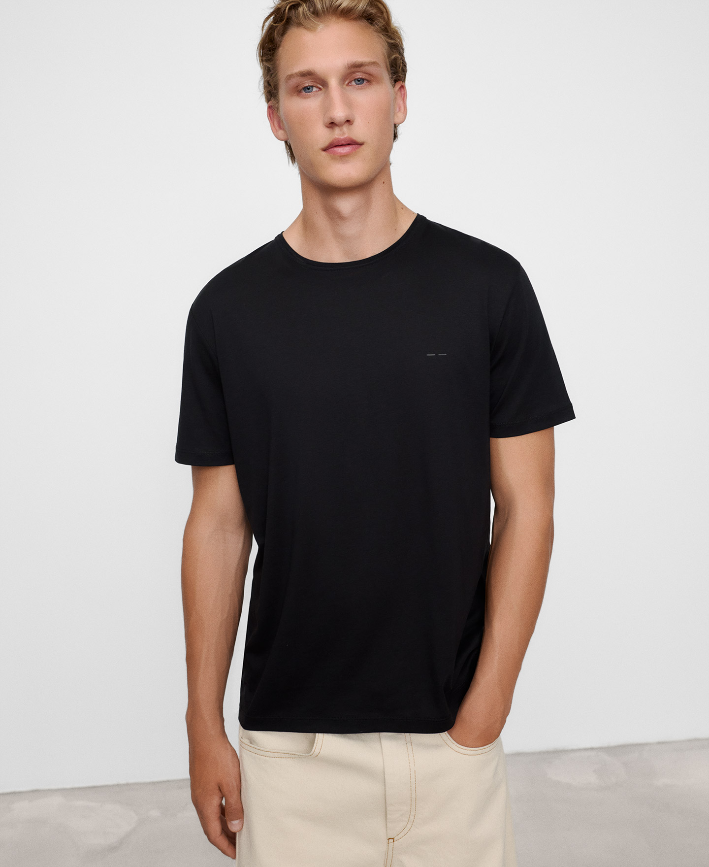 Camiseta regular fit lyocell algod&oacute;n image number 0