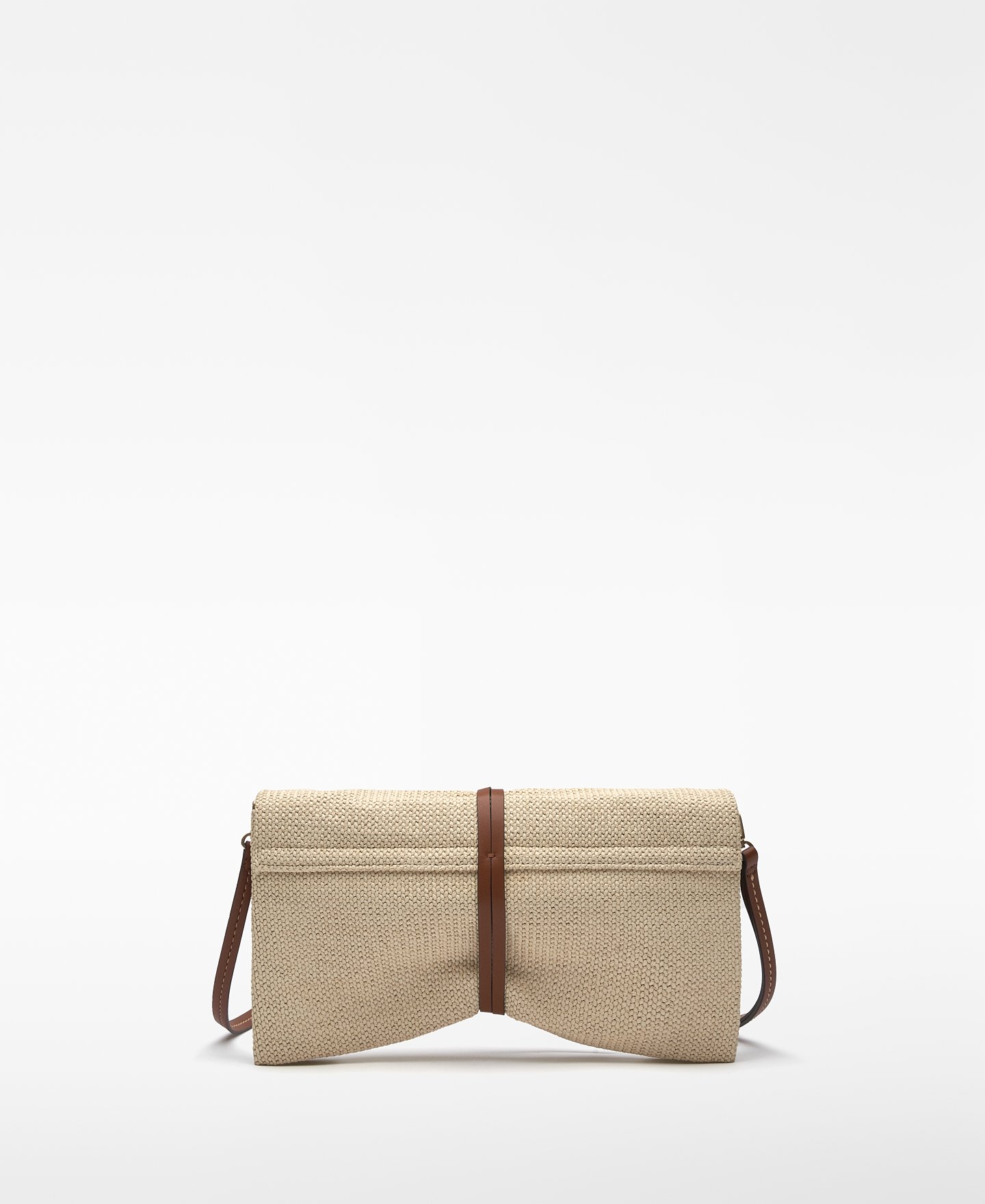 Raffia-textured handbag woman image number 1
