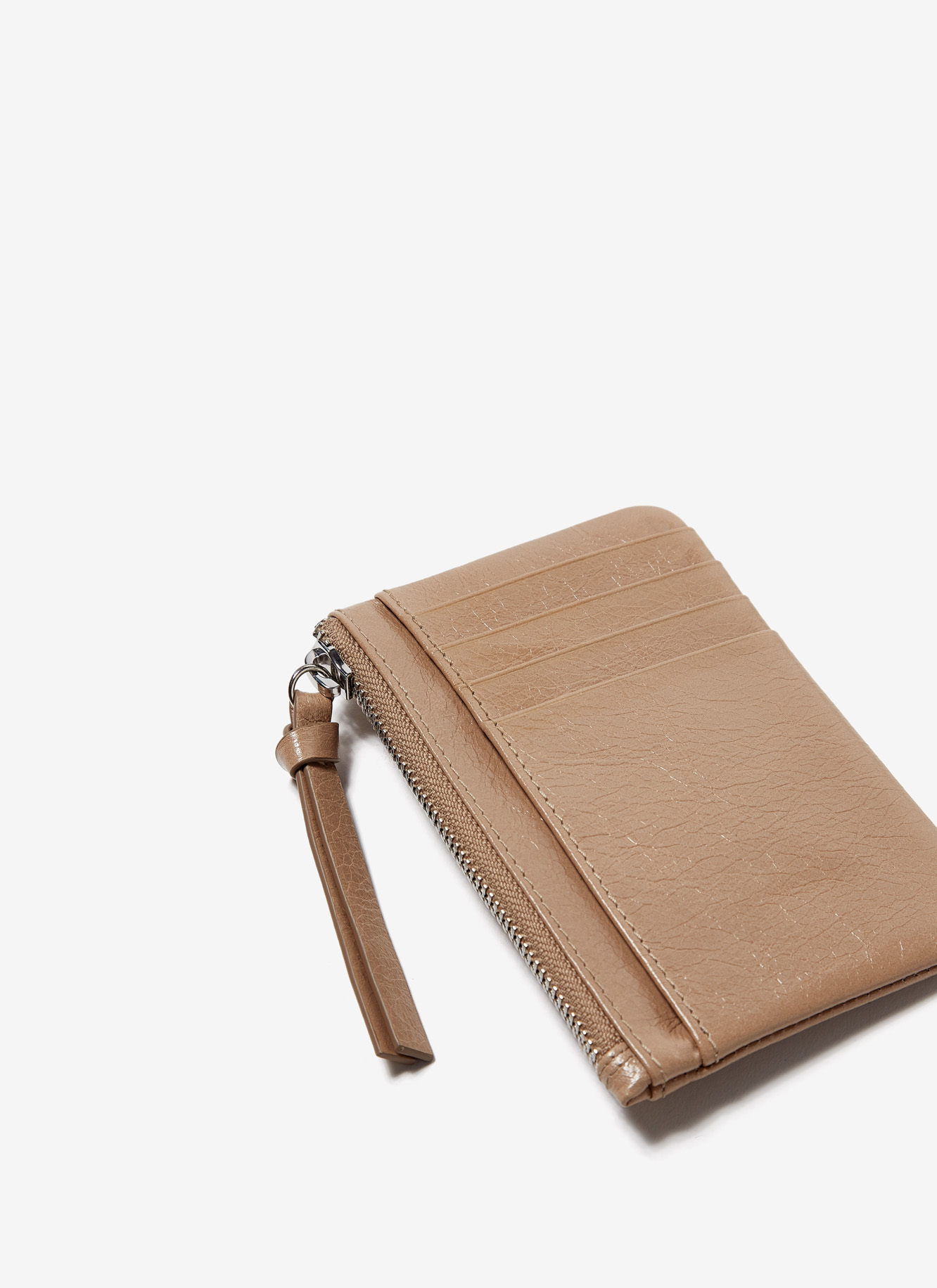 Crackled glossy leather wallet image number 1