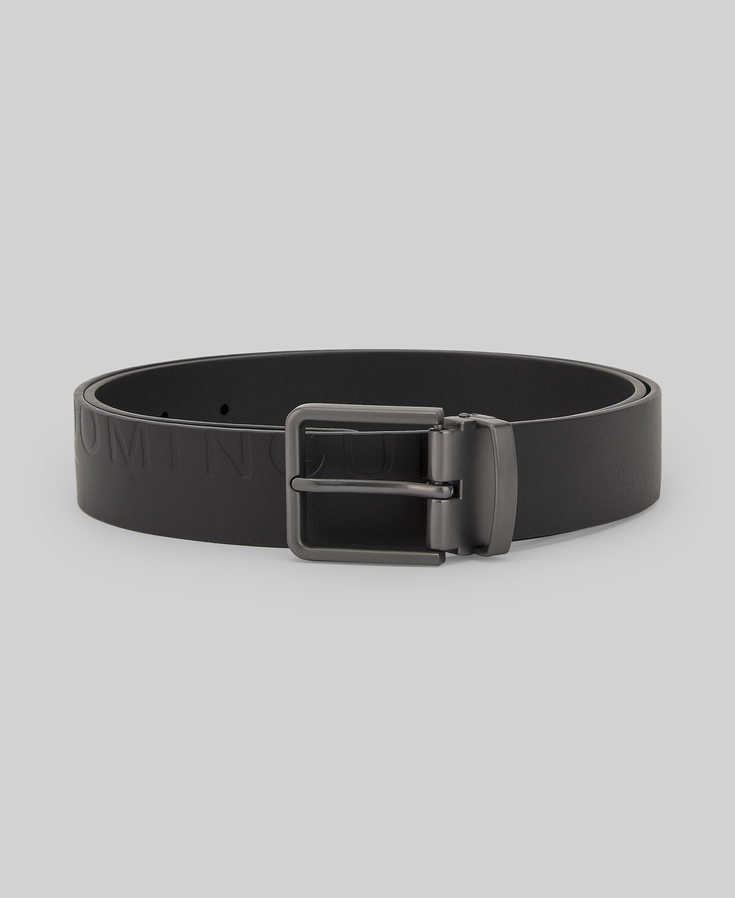 Leather belt with logo man image number 0