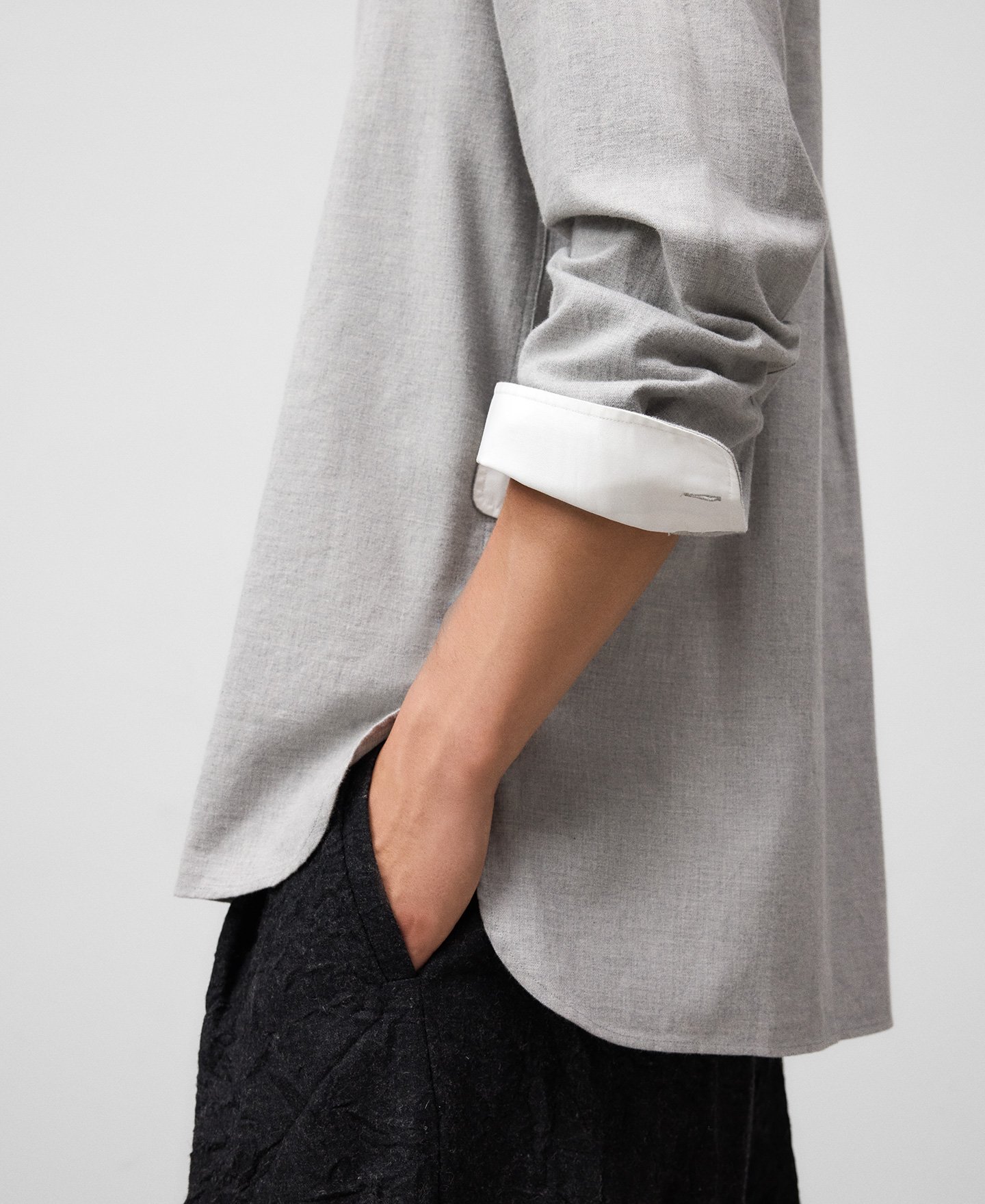 Relaxed fit lapel collar shirt man image number 3