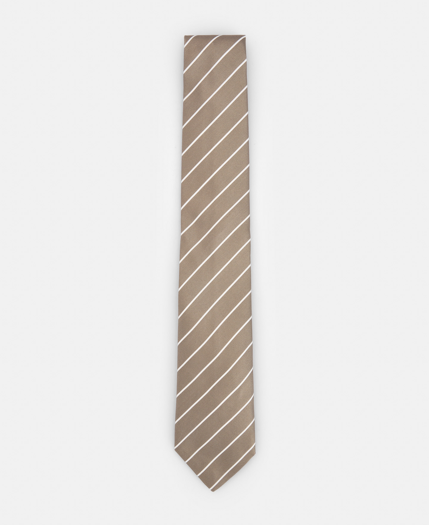 Striped cotton tie image number 0