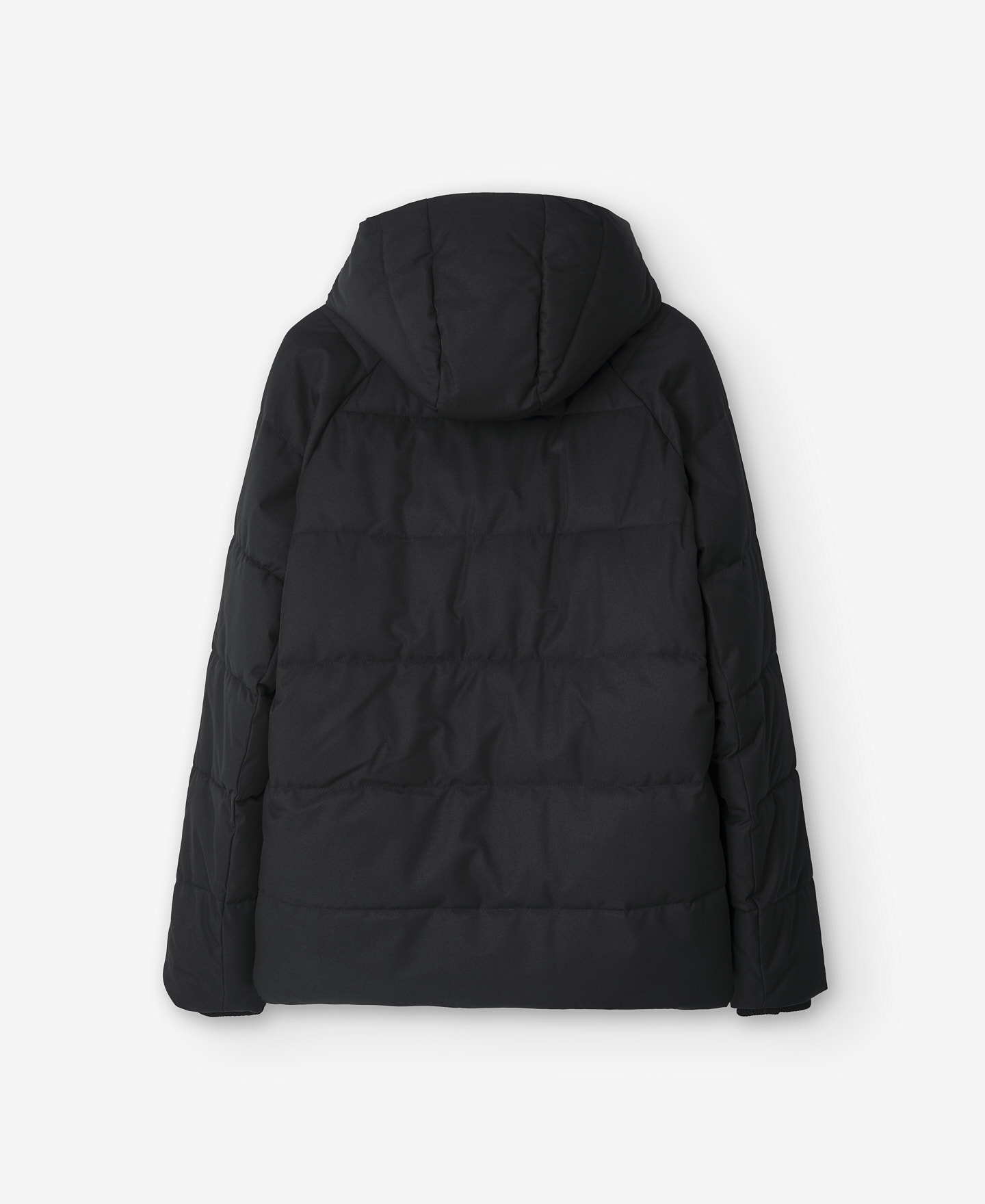Black puffer parka for men image number 5