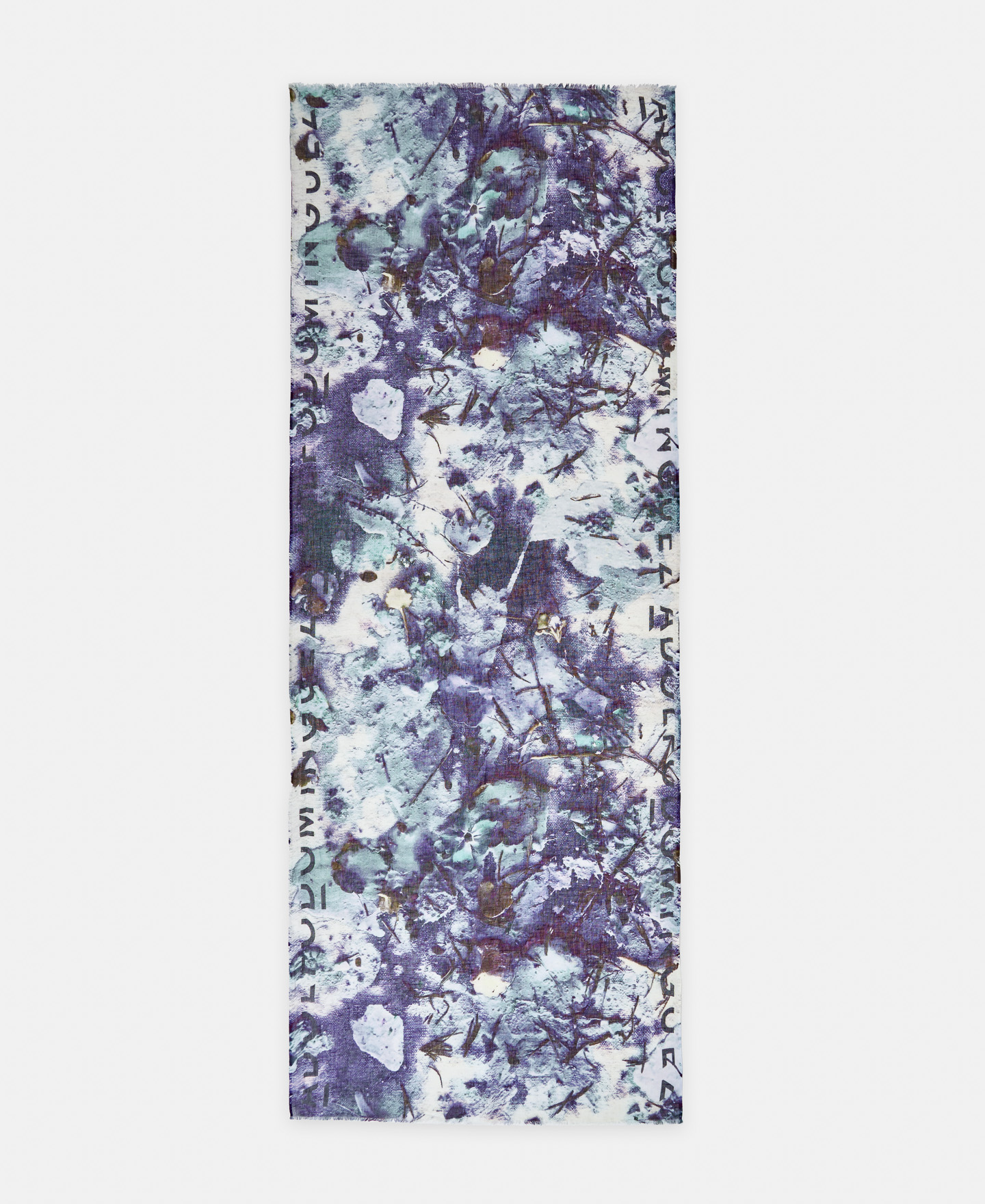 Floral print shawl in European linen image number 0