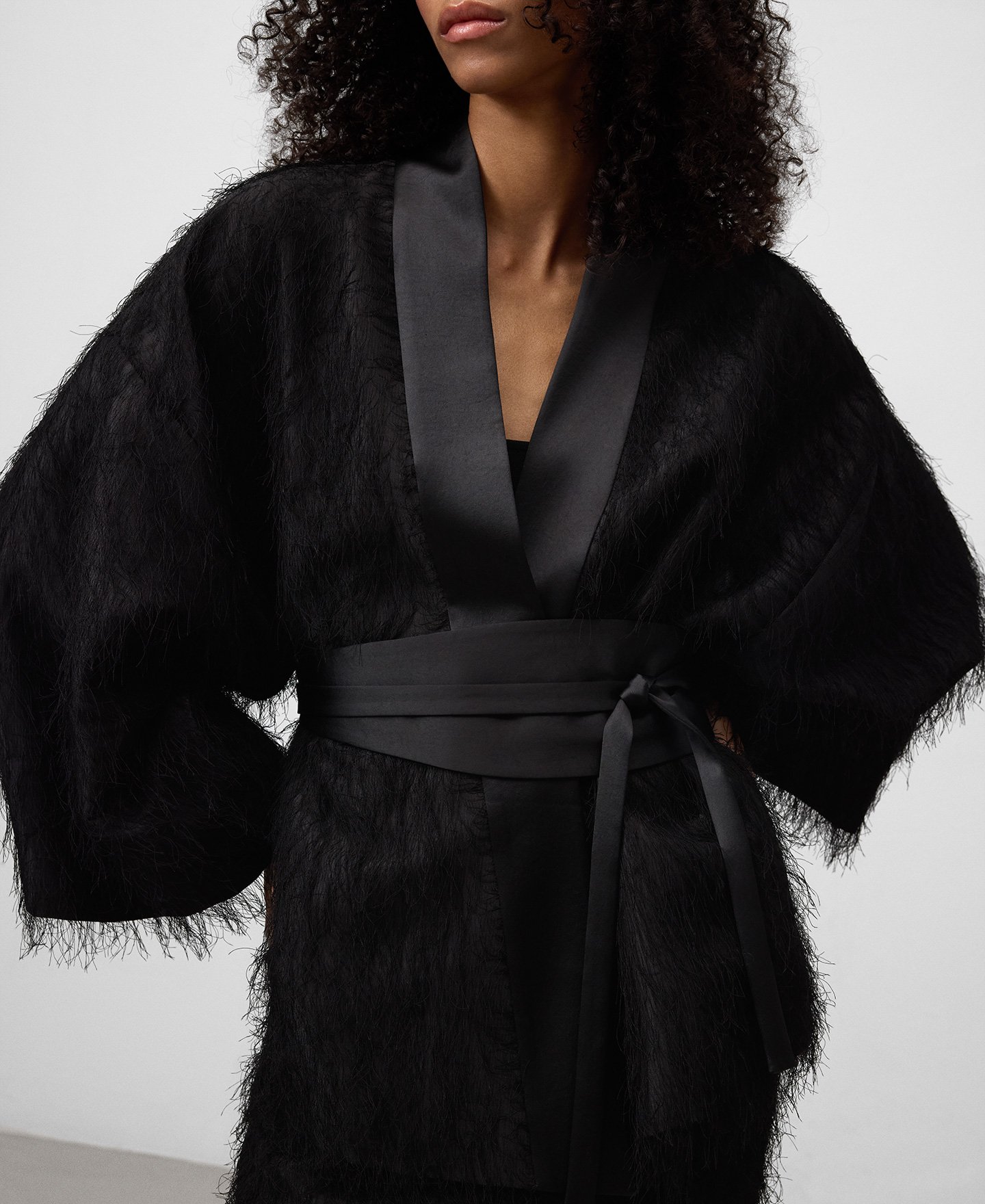 Veste kimono à franges pour femme image number 5