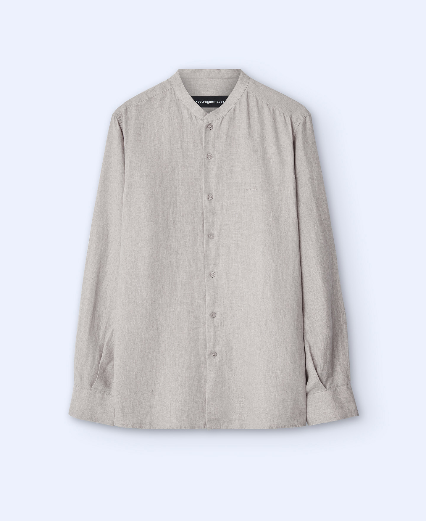 Linen Mandarin collar shirt image number 4