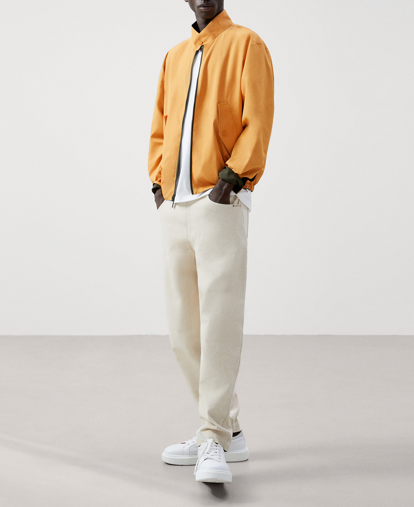 Reversible Mandarin collar Harrington image number 1