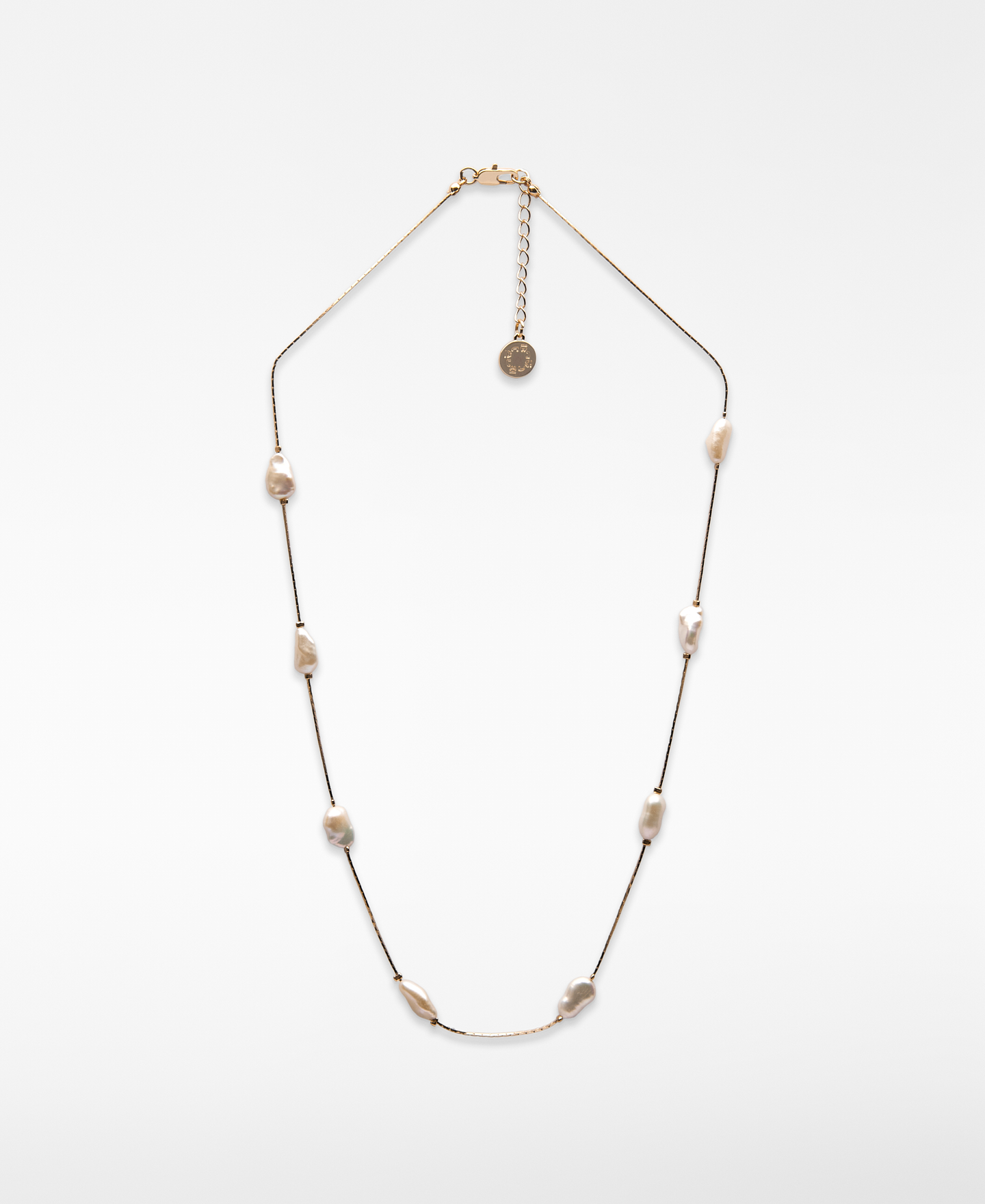 Collar cadena perlas mujer image number 0