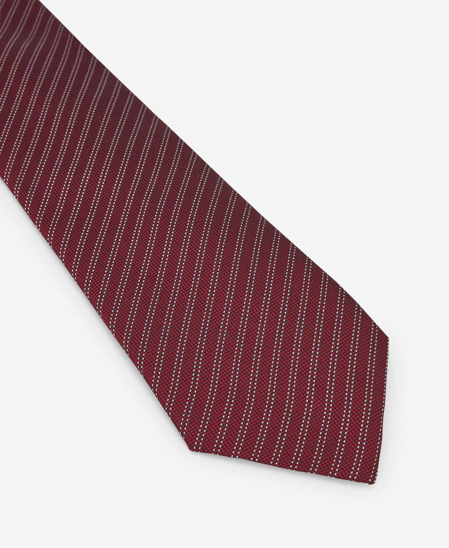 Contrasting stripes silk tie image number 1