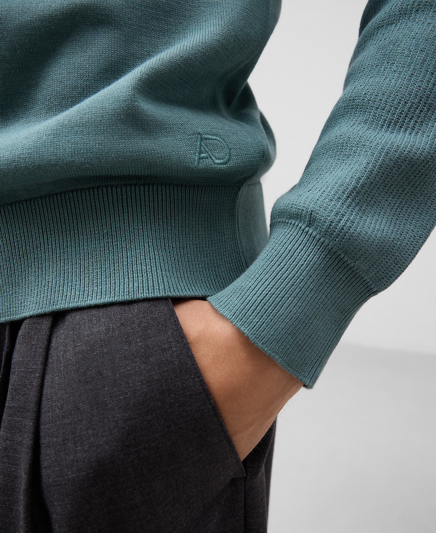 Knit cardigan with zipper closure man image number 3