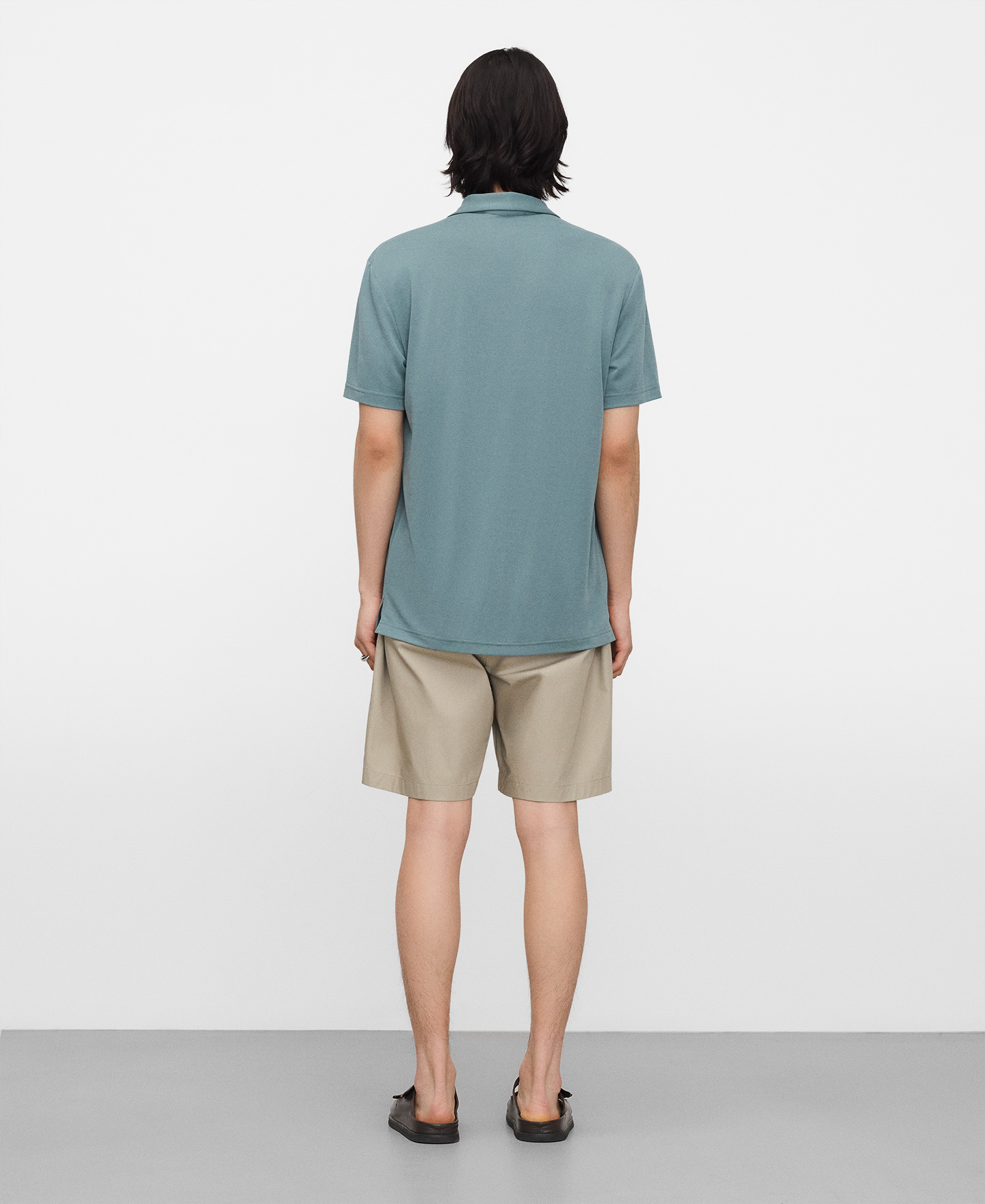 Bermudas de algod&atilde;o com duas pregas image number 2