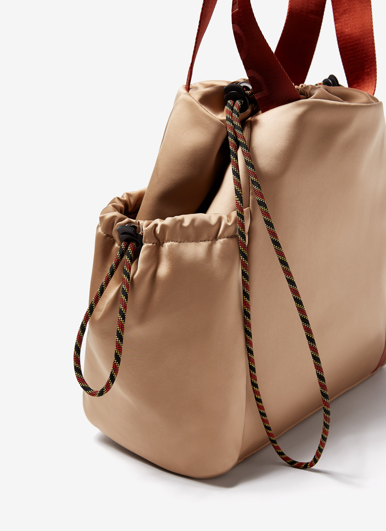 Nylon shopper bag with logoed straps image number 1