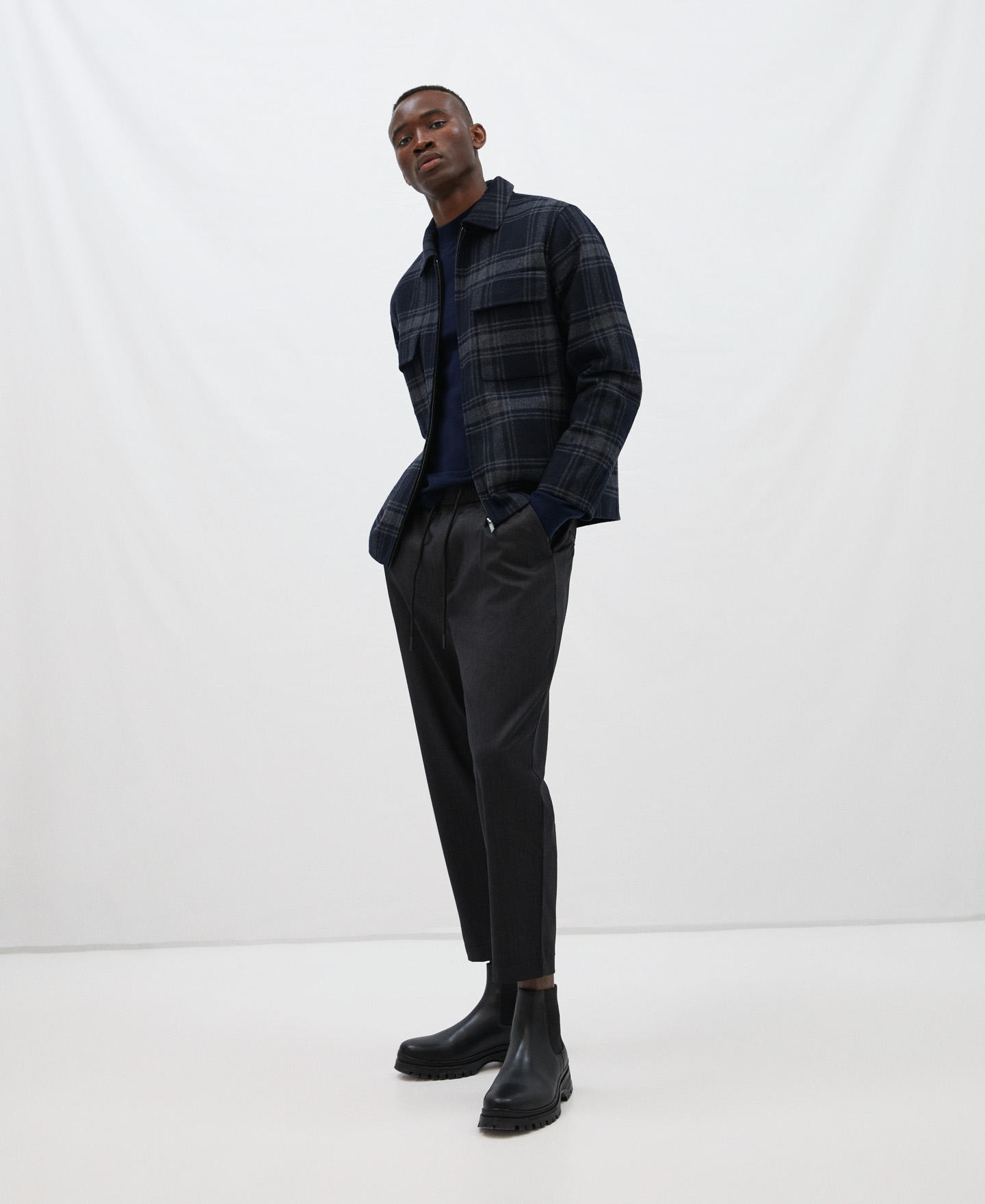 Merino wool perkins collar sweater image number 1