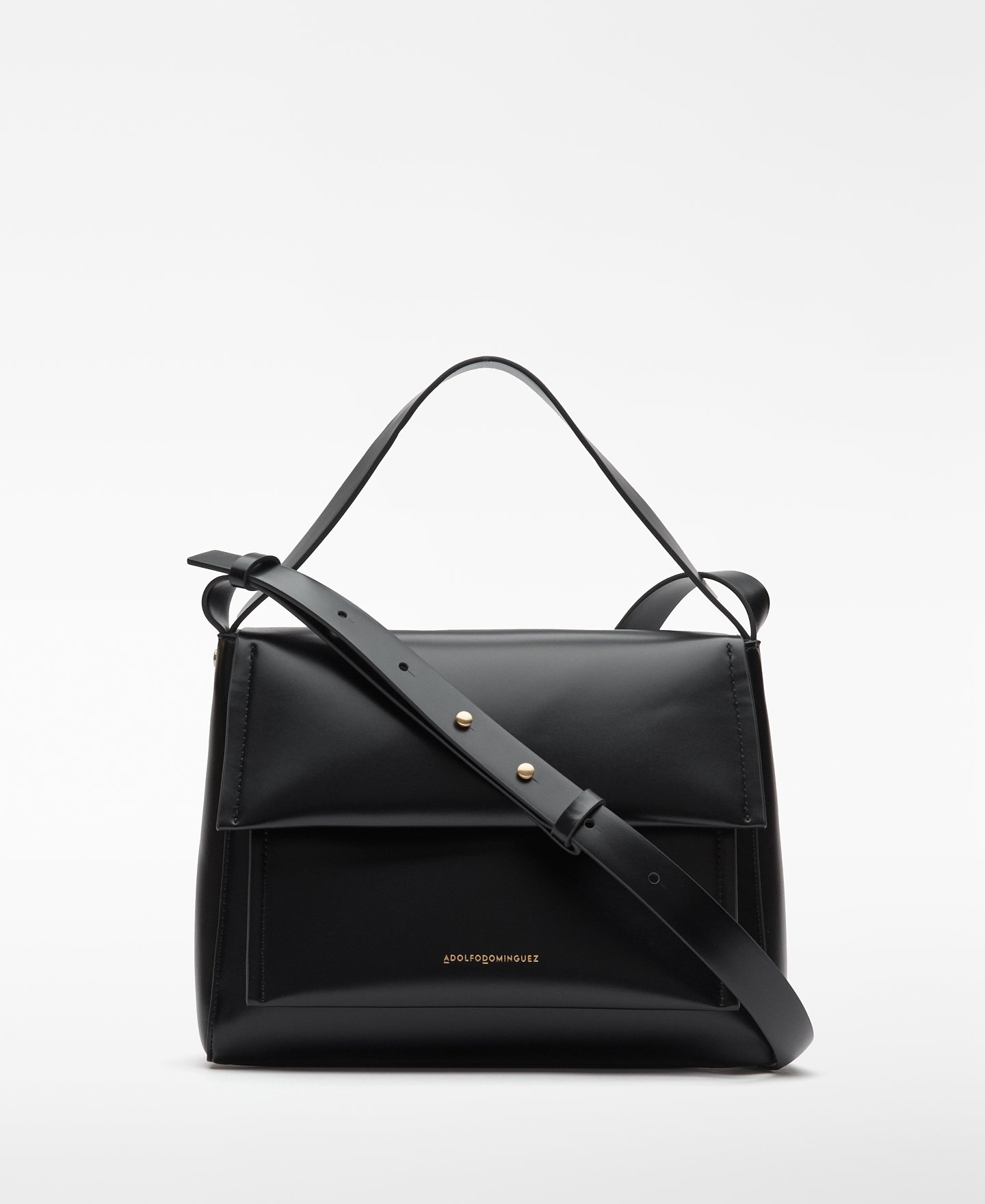 Leather-Non-Leather flap crossbody woman image number 0
