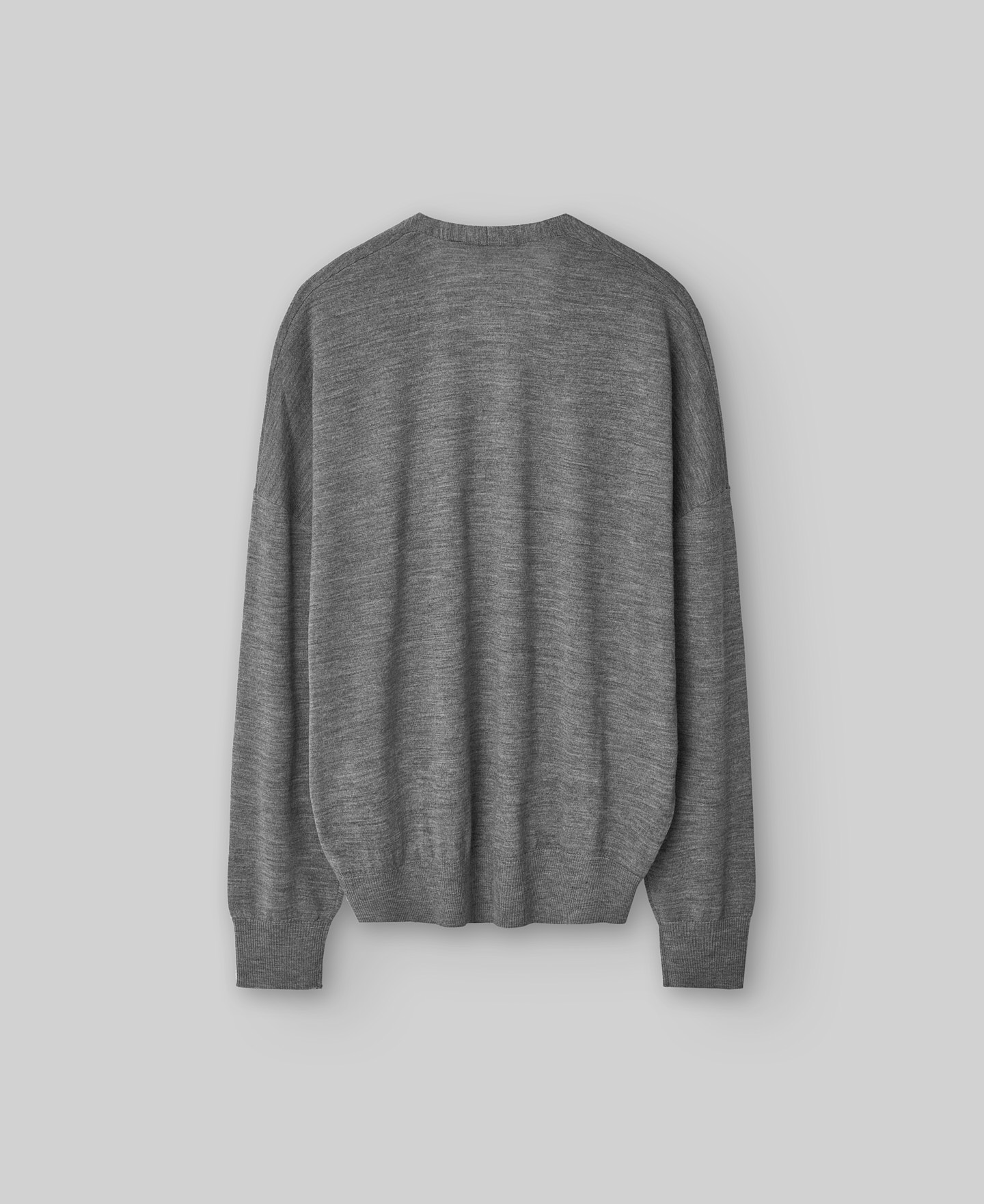 Jersey cuello pico lana merino mujer image number 1